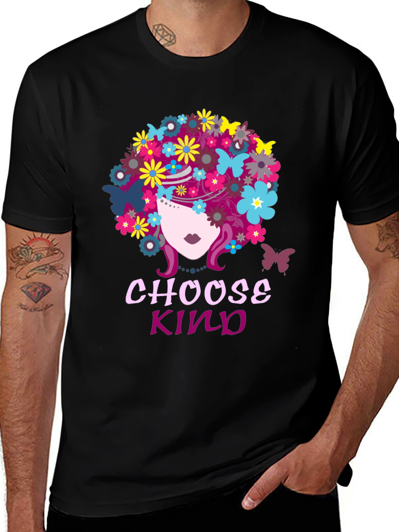 Variant 6 of Choose Kind Floral T-Shirt - Inspiring Graphic Tee