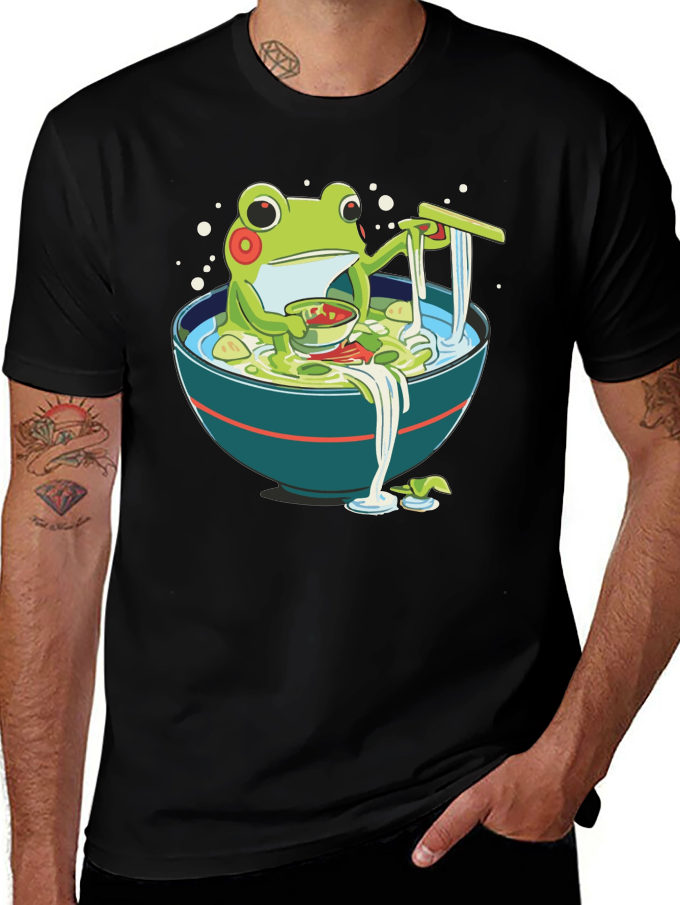 Variant 22 of Frog Ramen T-Shirt - Whimsical Graphic Tee