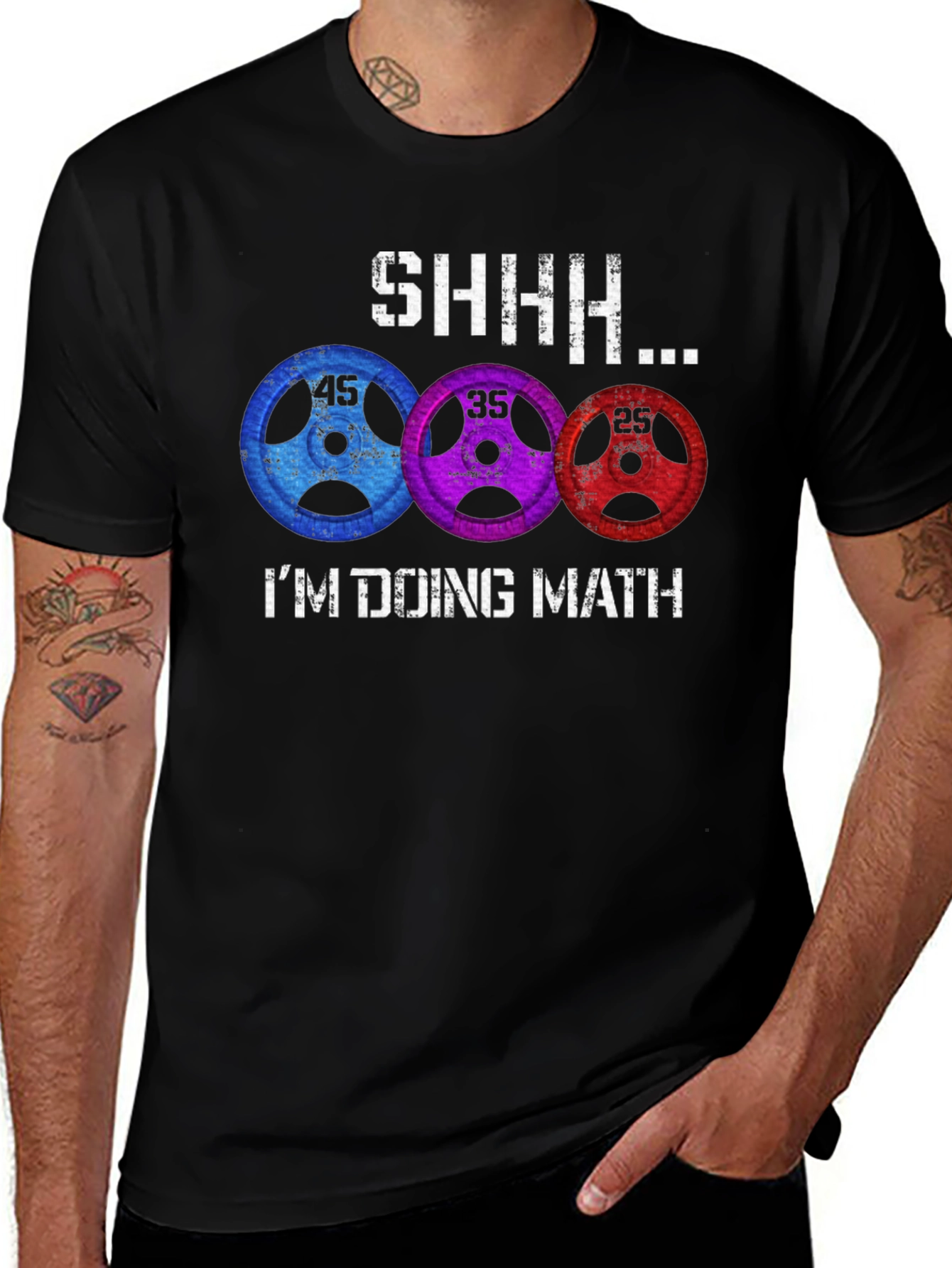 Variant 22 of Funny Gym Shirt - I'm Doing Math