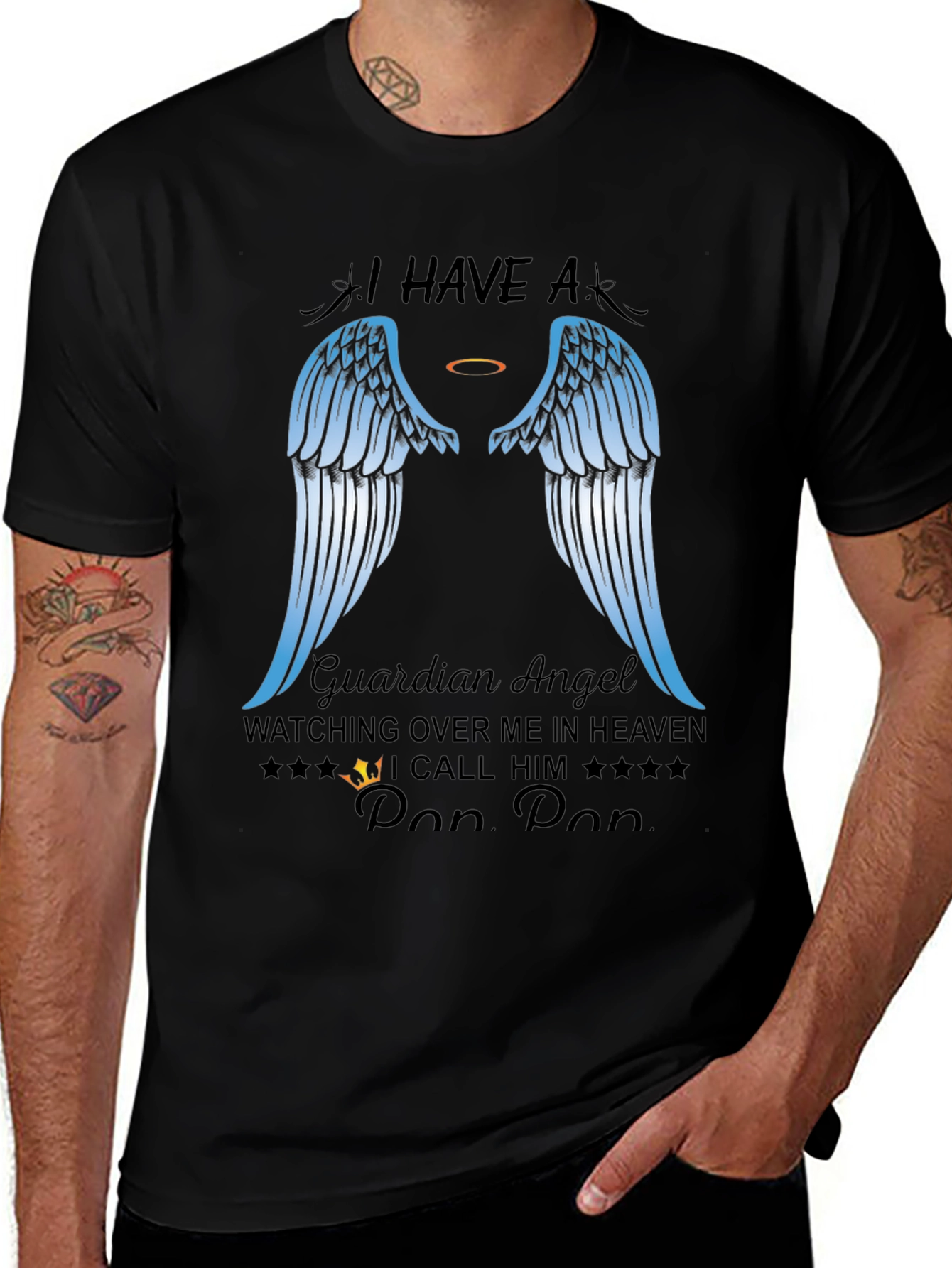 Variant 17 of Guardian Angel In Heaven Memorial T-Shirt