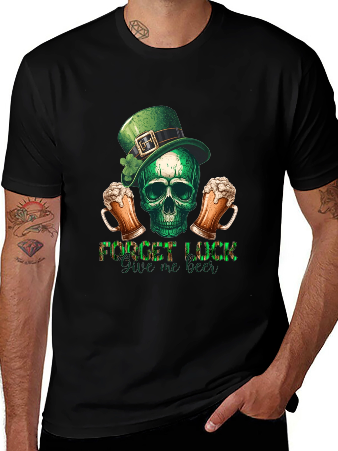 Variant 3 of St. Patrick's Day Skull Beer T-Shirt