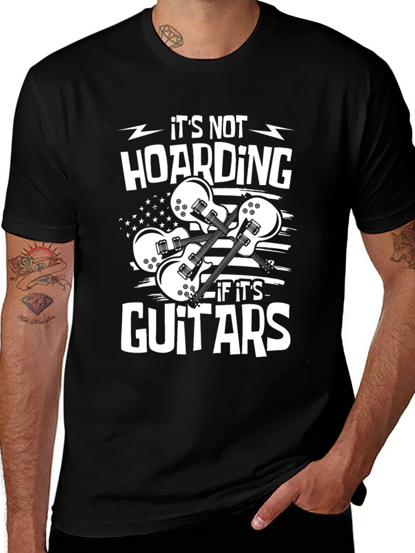 Variant 22 of Guitar Lover's T-Shirt: It's Not Hoarding!