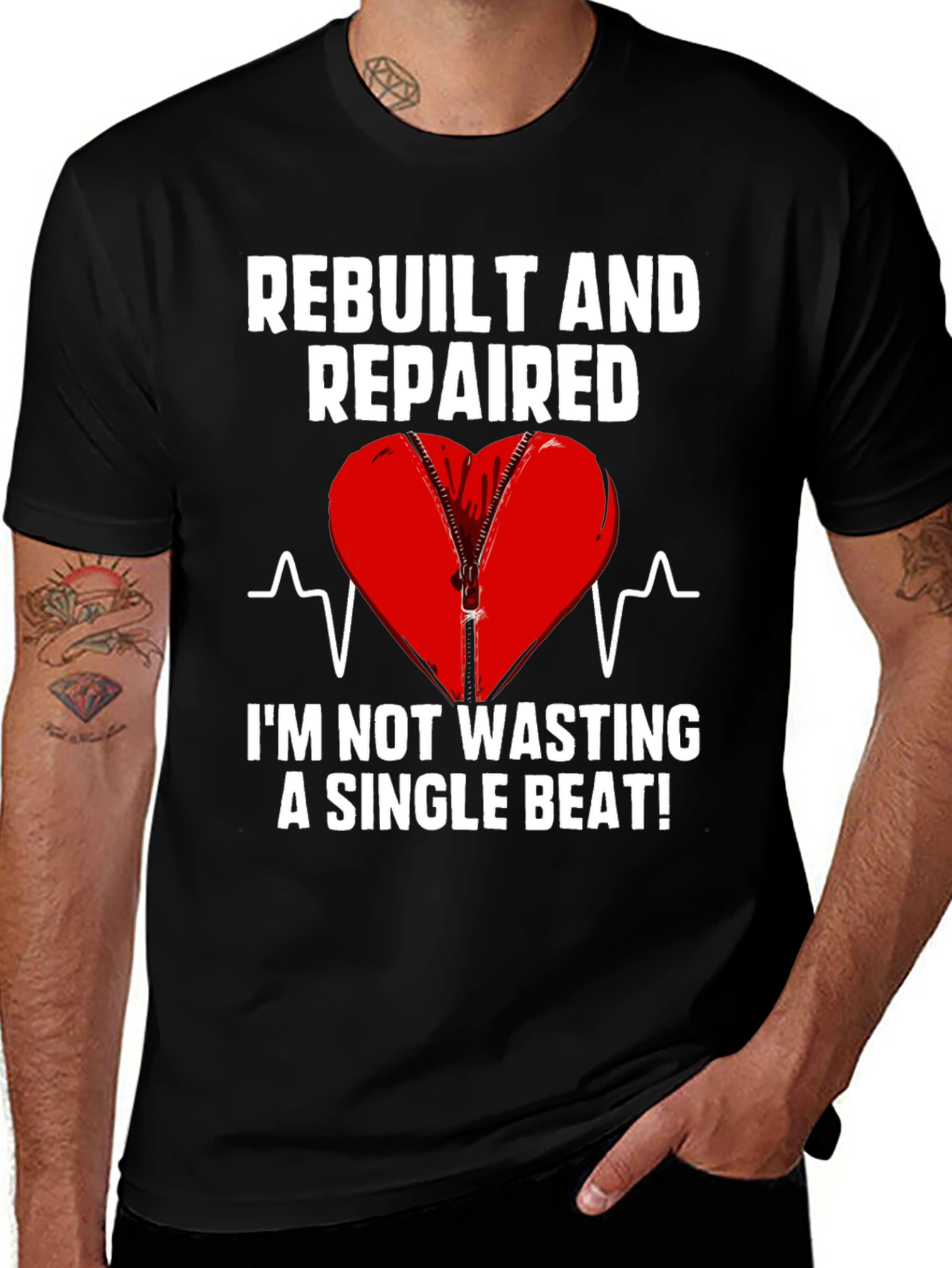 Variant 10 of Rebuilt and Repaired Heartbeat T-Shirt