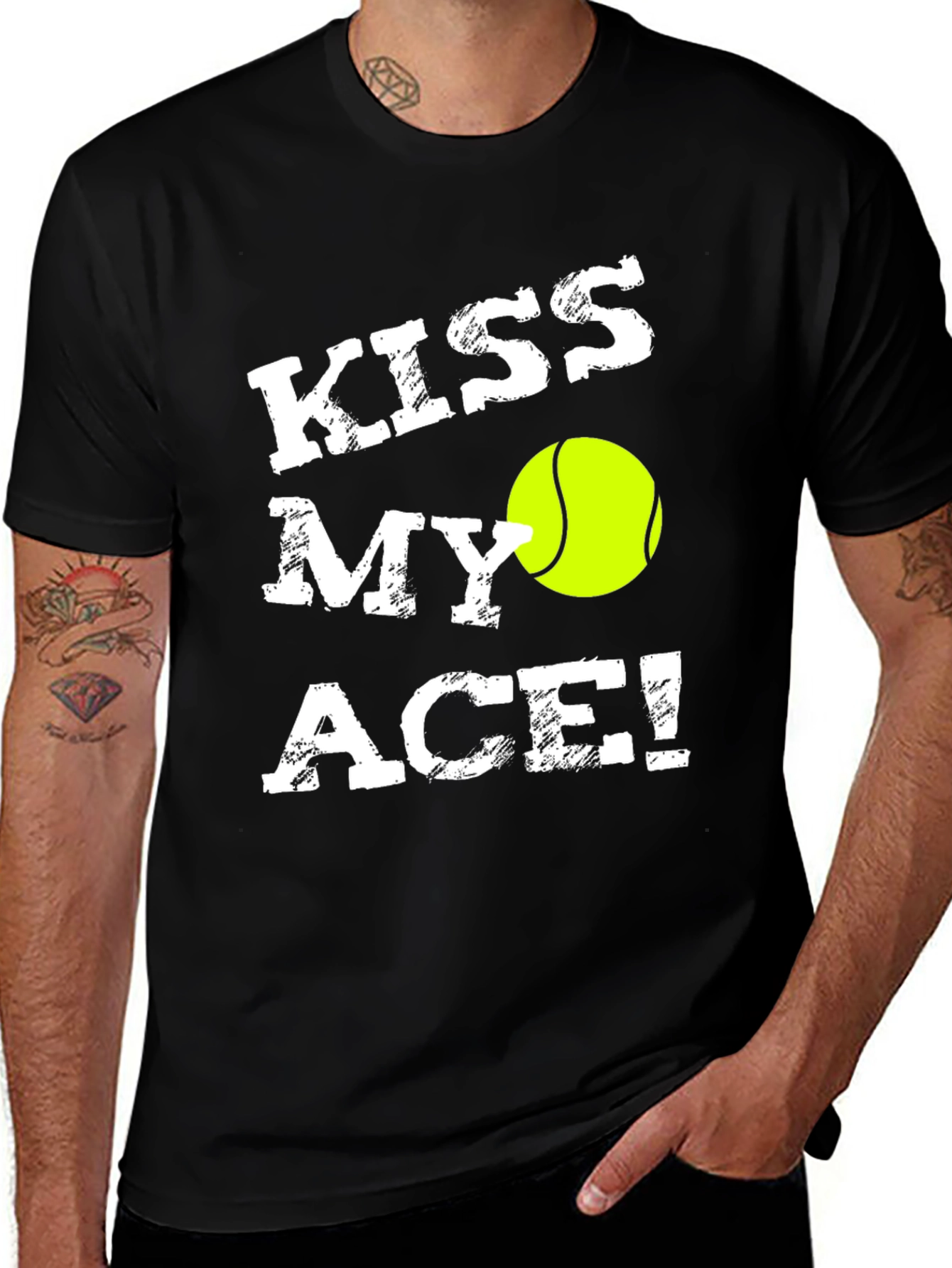 Kiss My Ace! Tennis Graphic T-Shirt