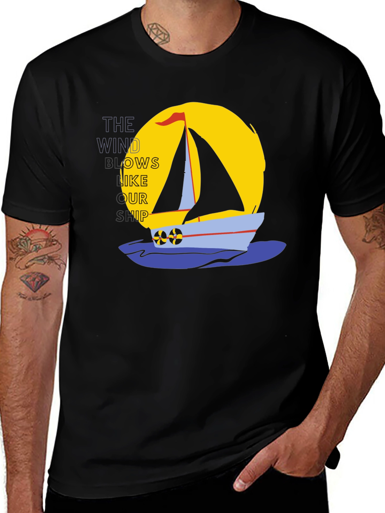 Variant 18 of Wind Blows Like Our Ship T-Shirt