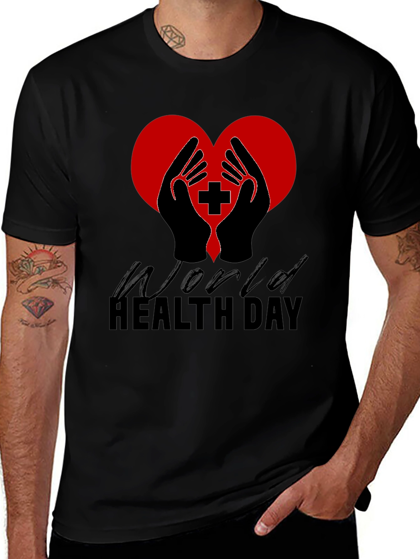 World Health Day Graphic Tee - Unisex Black T-Shirt