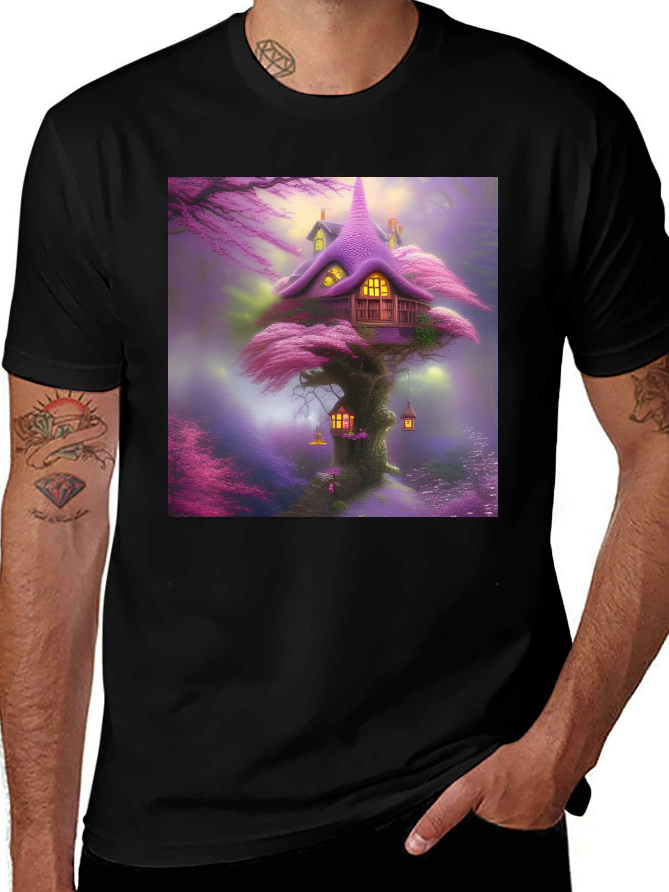 Variant 20 of Whimsical Treehouse Graphic Tee