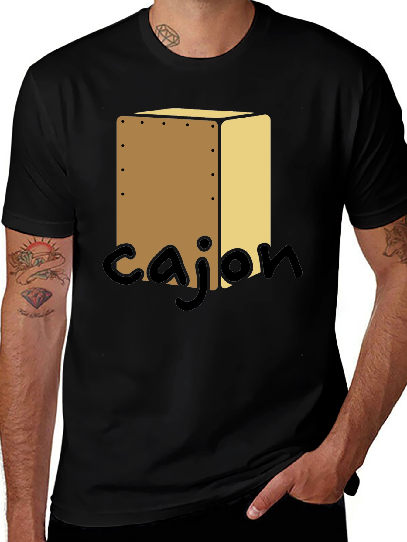 Variant 11 of Cajon Drum Music T-Shirt