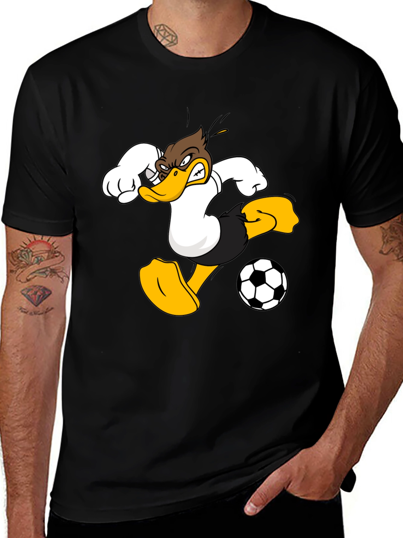 Variant 28 of Cartoon Duck Soccer T-Shirt