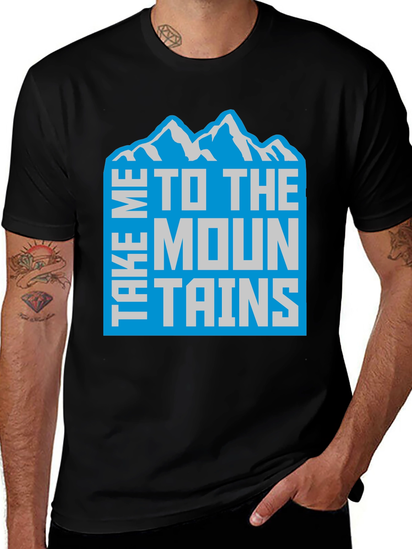 Variant 29 of Take Me To The Mountains T-Shirt Black