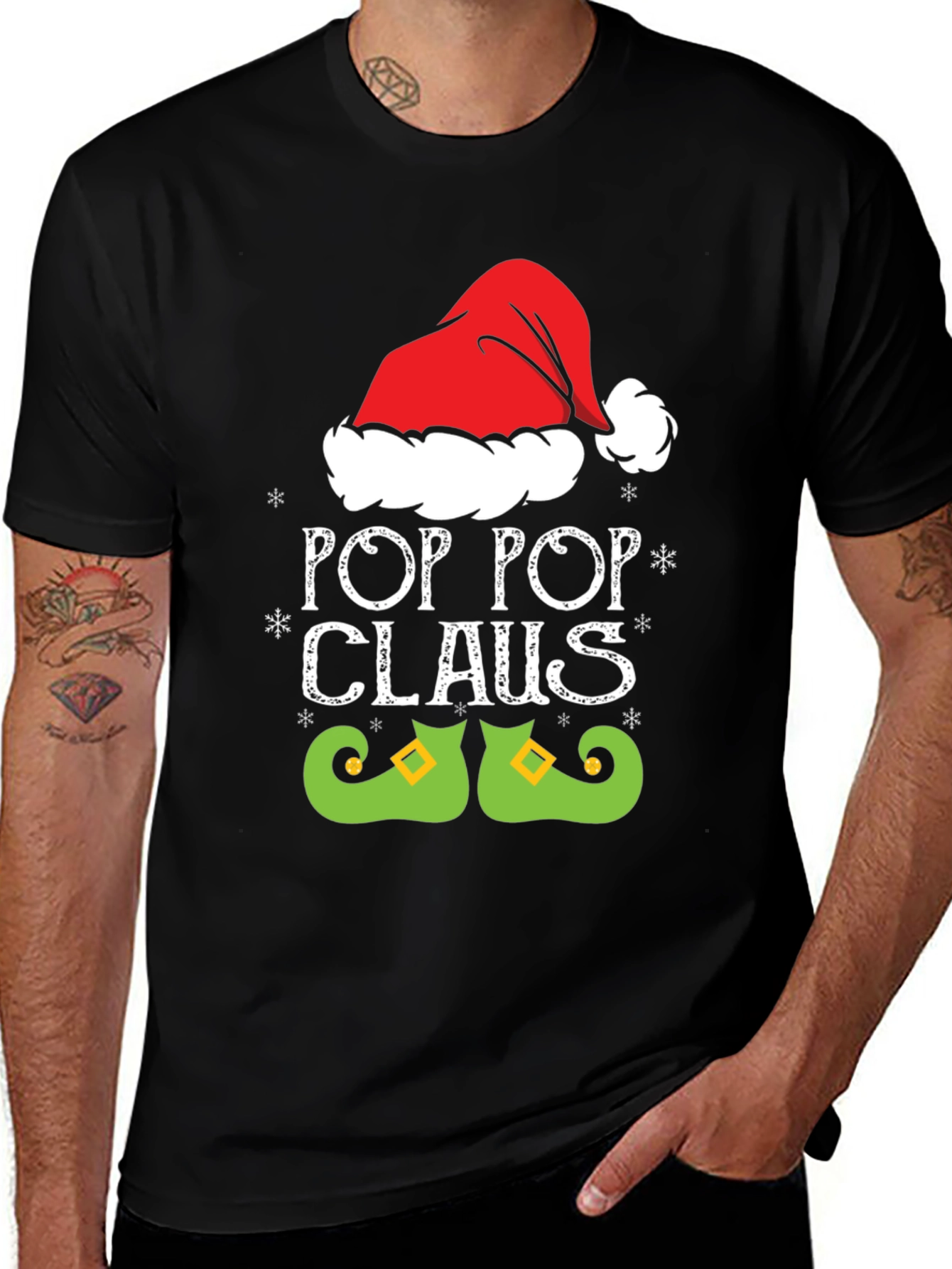 Pop Pop Claus T-Shirt - Holiday Festive Wear