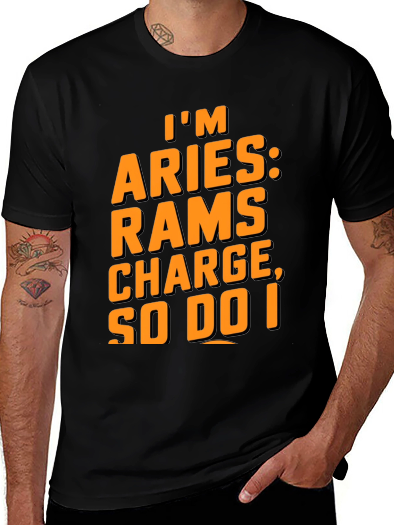 Aries T-Shirt: "Rams Charge, So Do I" Design