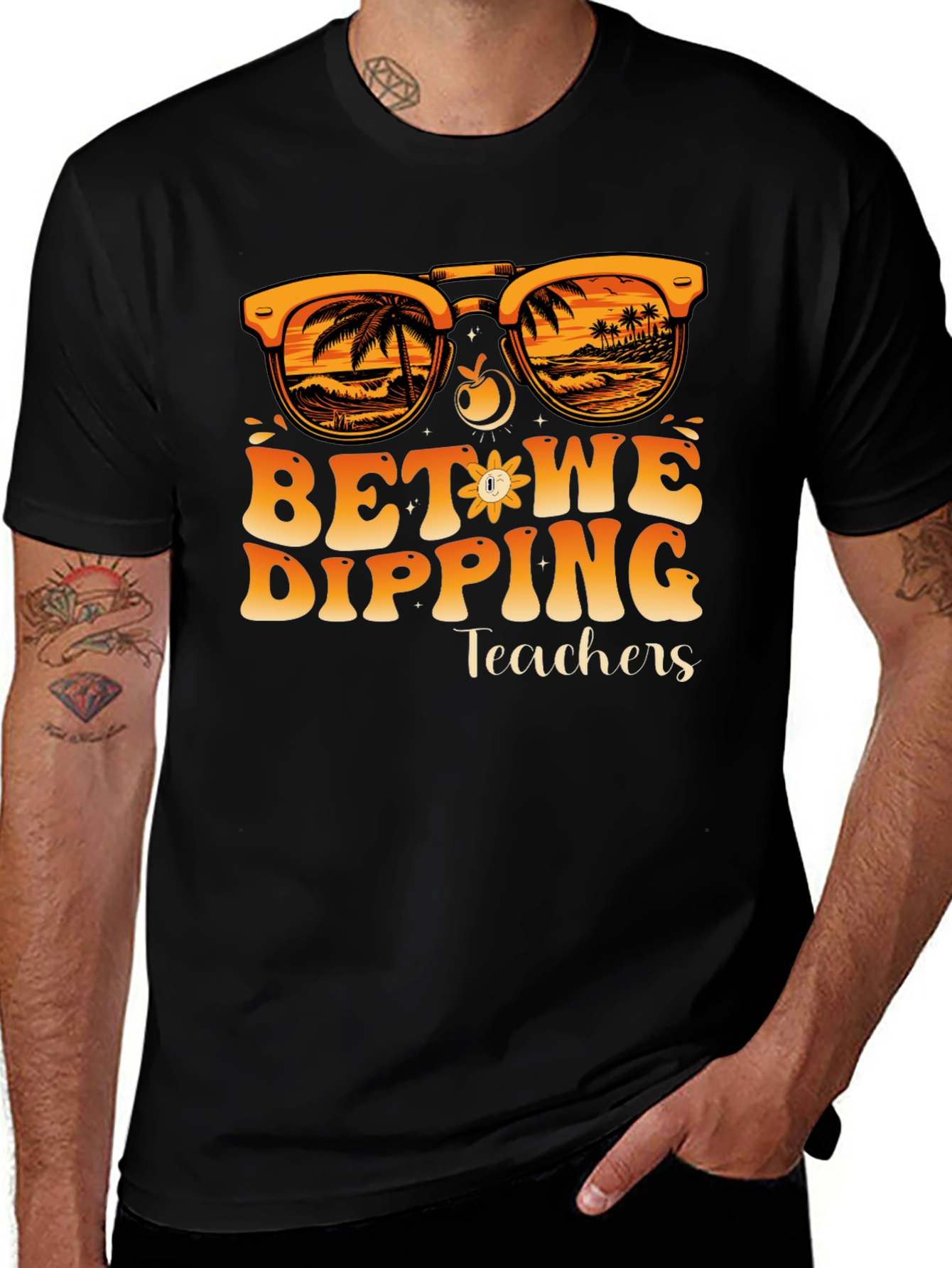 Variant 8 of Beach Dipping Teachers Graphic T-Shirt