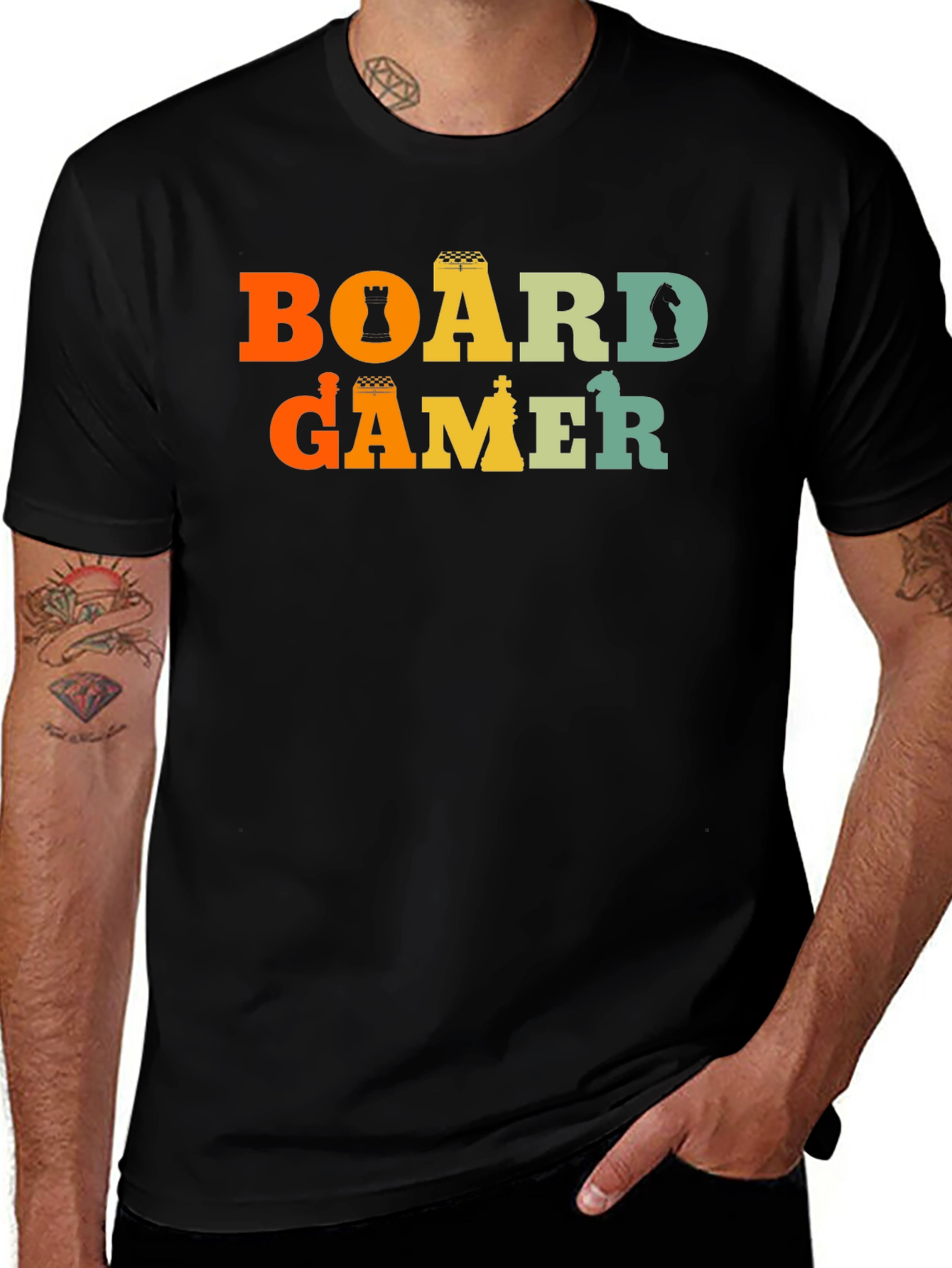 Variant 19 of Board Gamer T-Shirt - Chess Piece Design