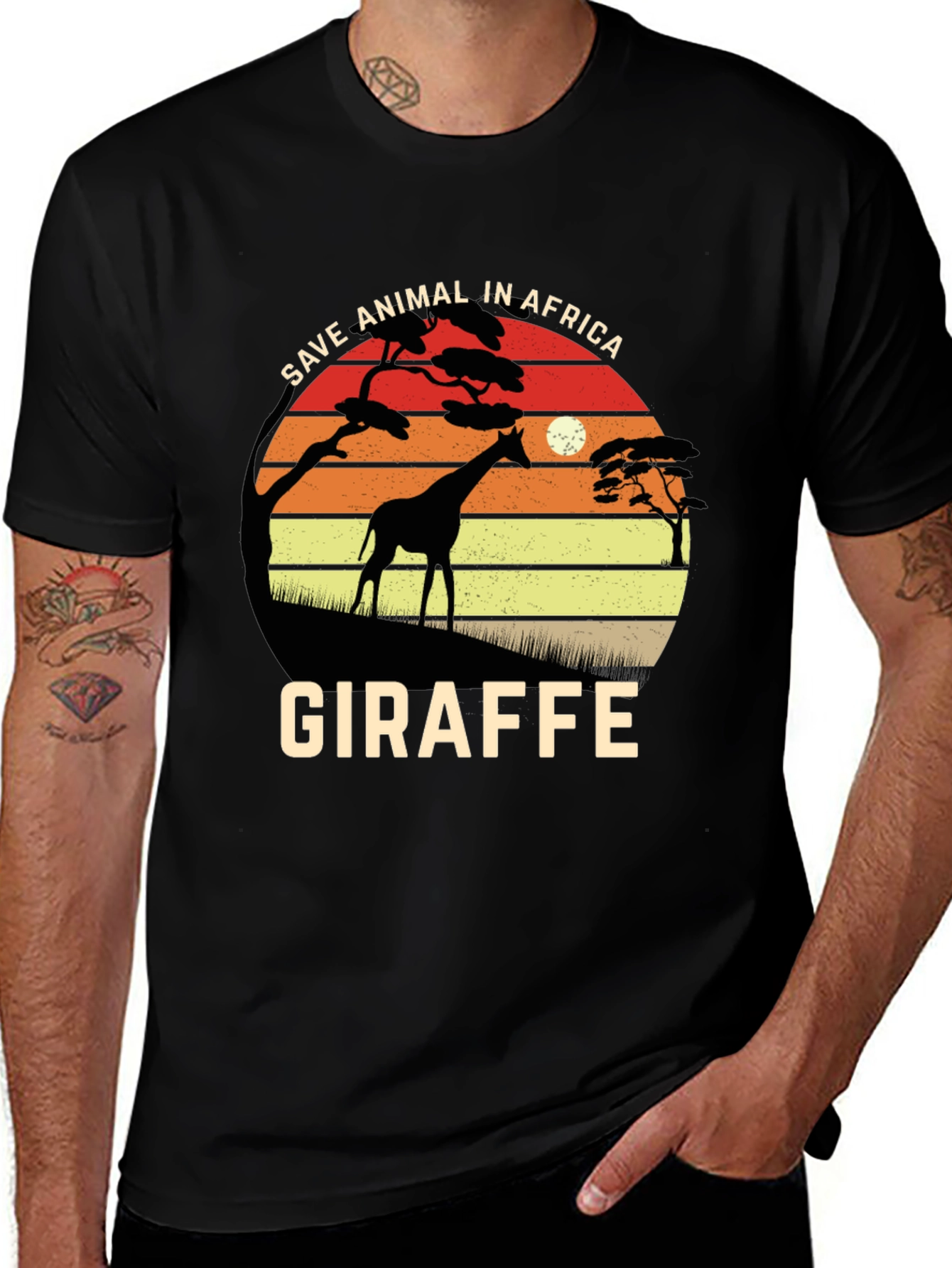 Variant 29 of Save African Animals Giraffe Graphic T-Shirt