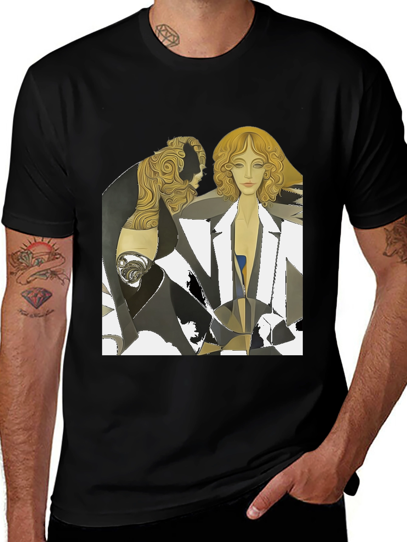 Variant 5 of Stylish Graphic Tee - Retro Fashion Illustration