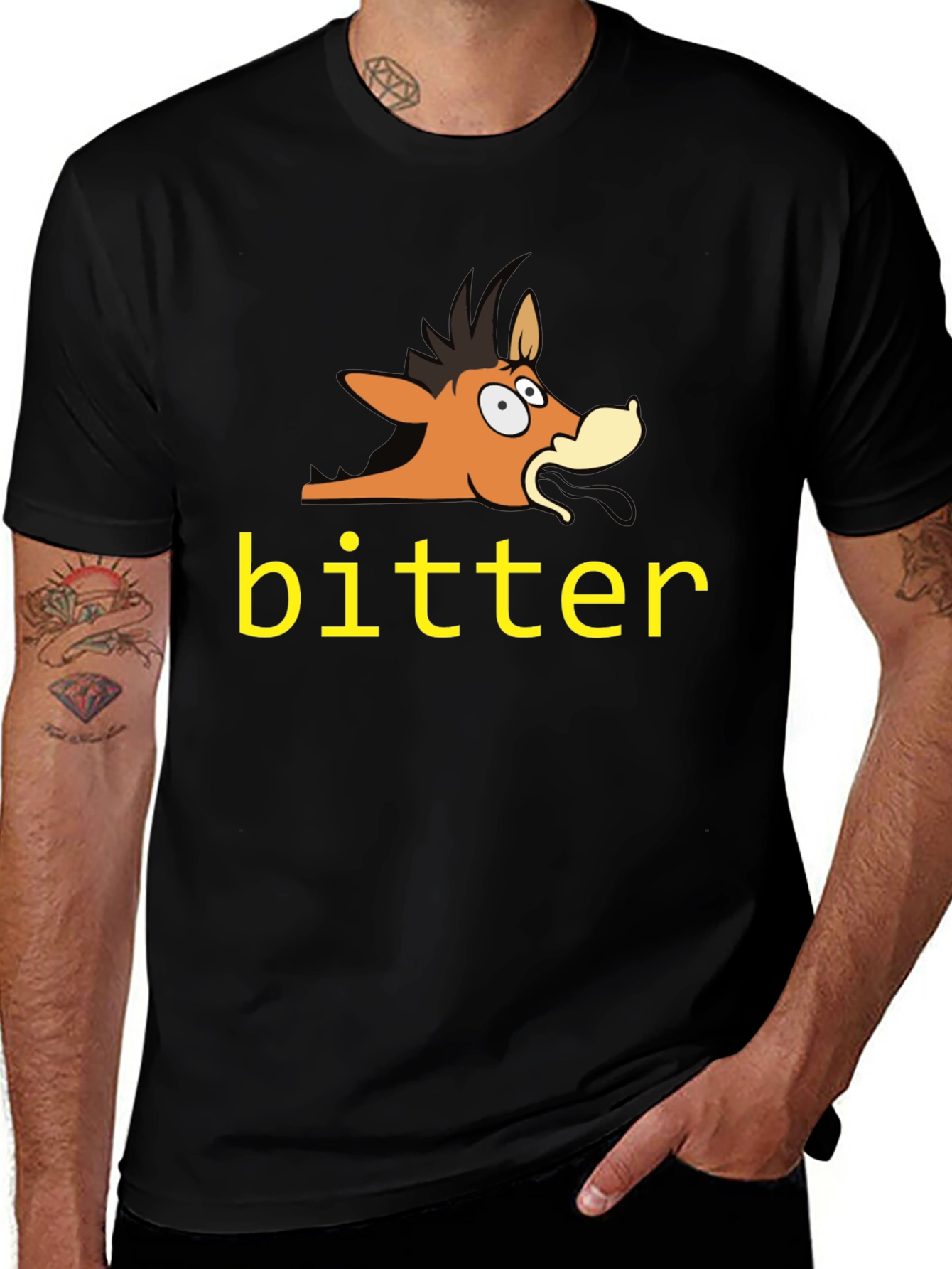Variant 10 of Bitter Horse Cartoon T-Shirt
