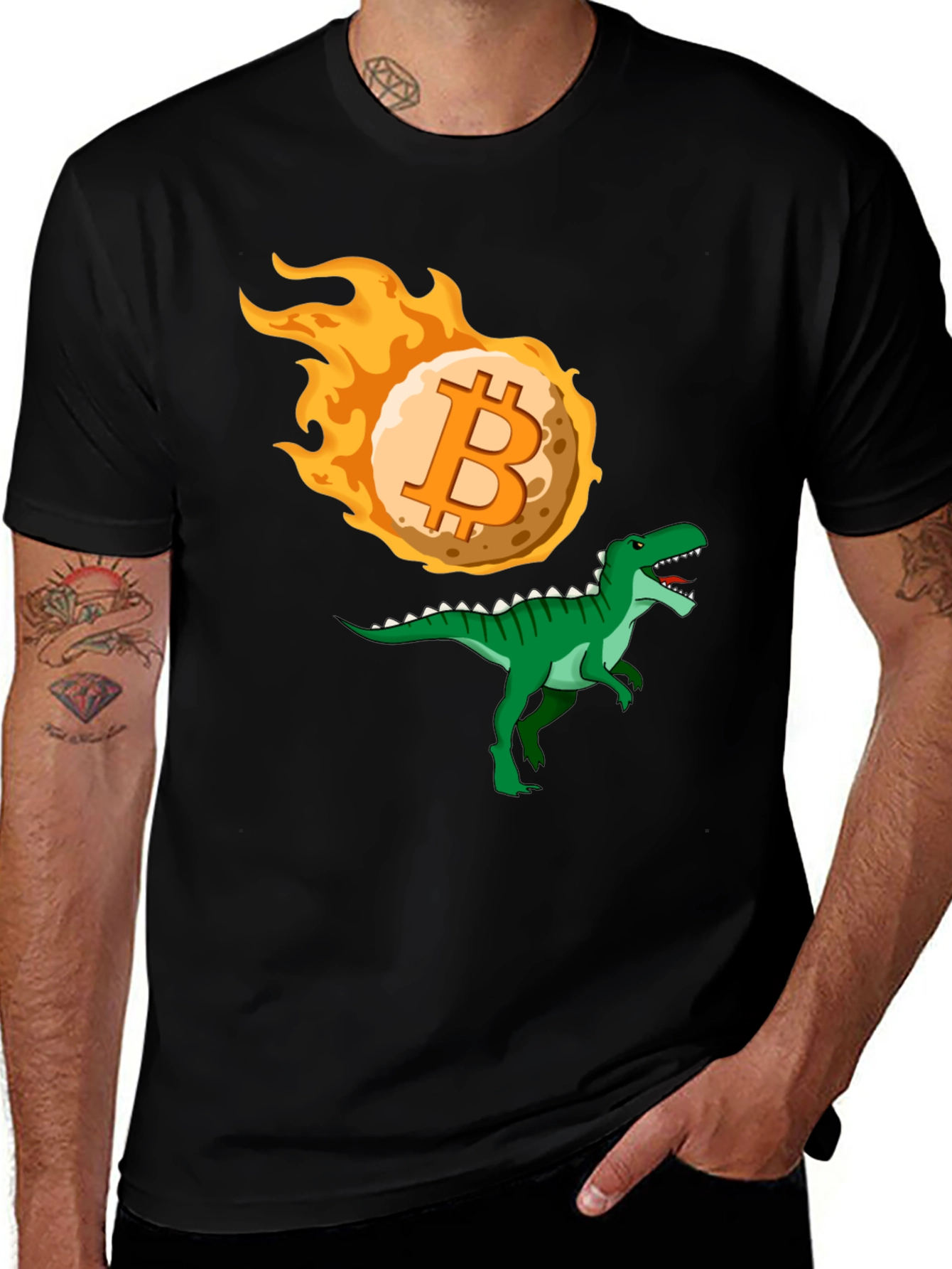 Bitcoin Dinosaur T-Shirt - Crypto Burning