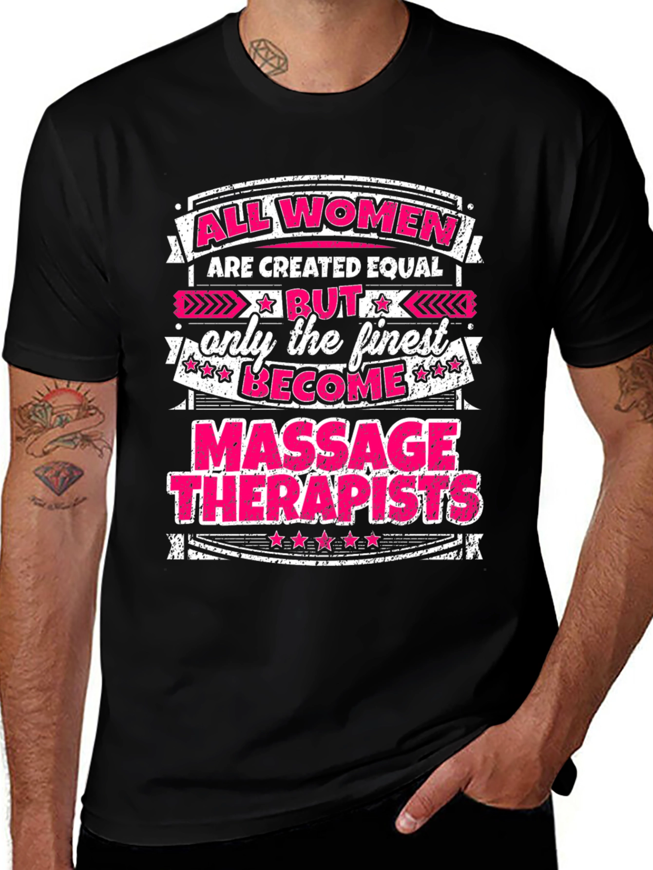 Variant 15 of Massage Therapist T-Shirt - All Women Are Created Equal Tee