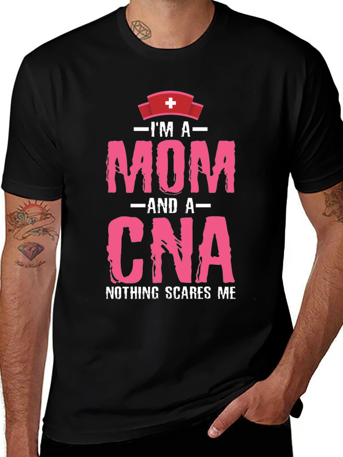Variant 28 of Mom and CNA T-Shirt - Nothing Scares Me
