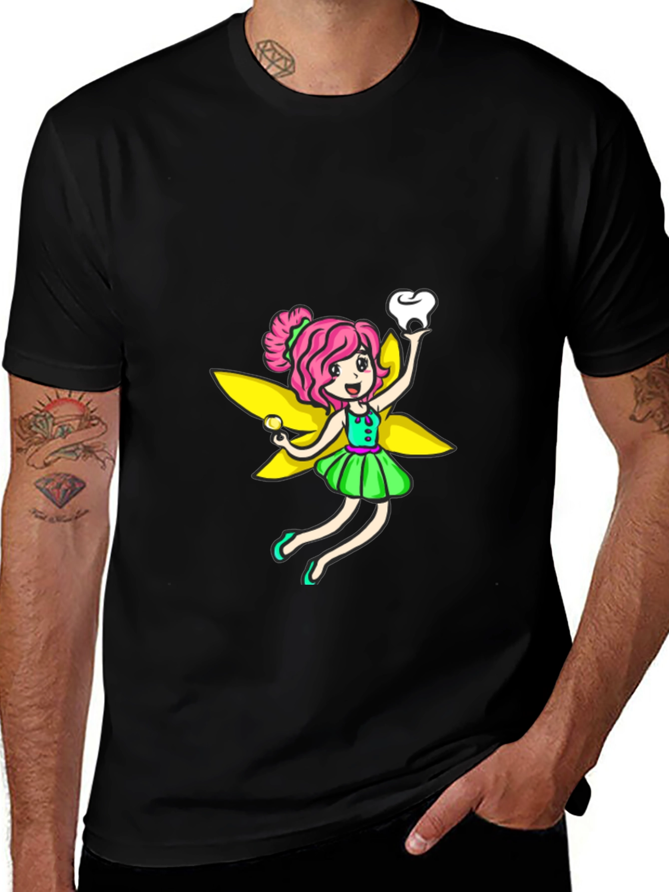 Variant 15 of Tooth Fairy Graphic Tee - Black Unisex T-Shirt