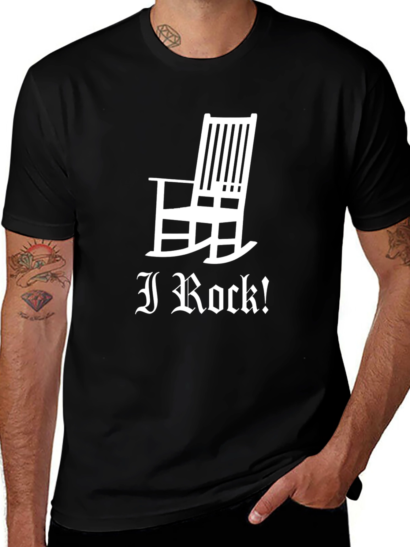 Variant 23 of I Rock! Rocking Chair Graphic T-Shirt - Classic Comfort