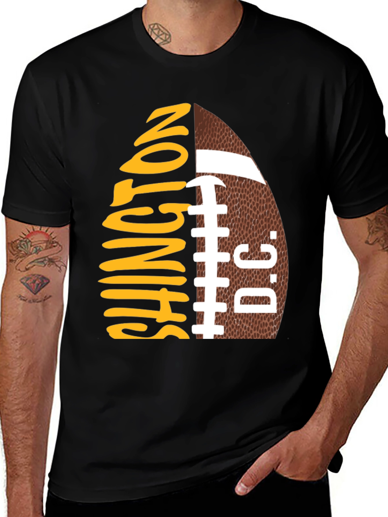 Variant 3 of Washington D.C. Football Graphic T-Shirt