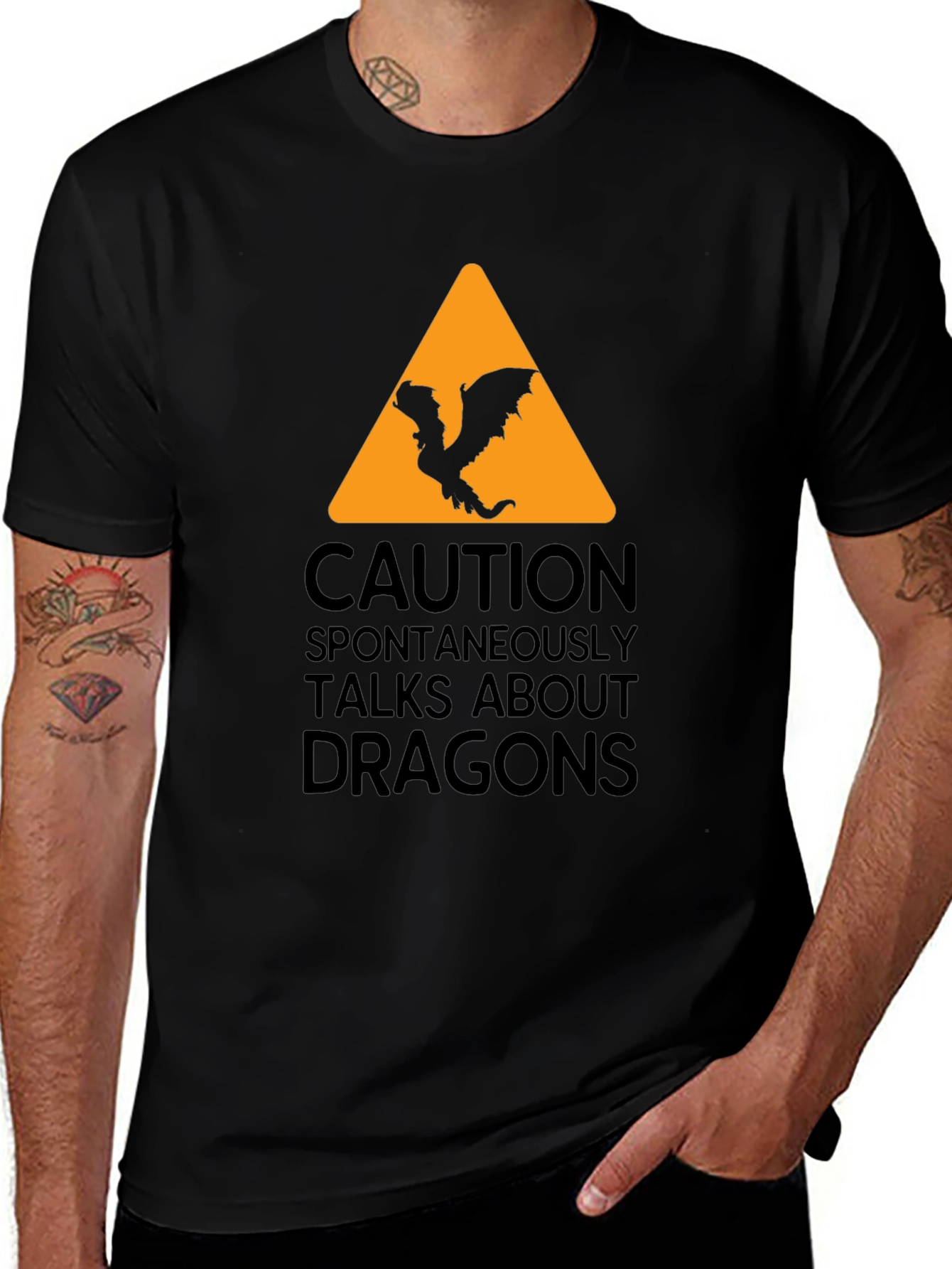 Variant 13 of Caution Dragons T-Shirt