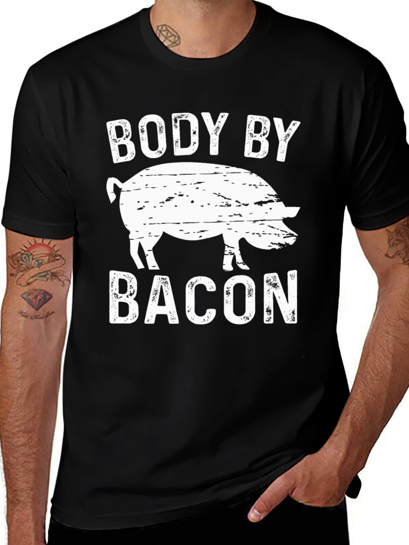 Variant 6 of Body by Bacon Funny Pig Graphic T-Shirt