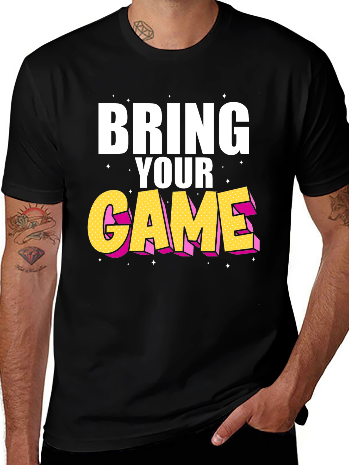 Bring Your Game Black Graphic Tee