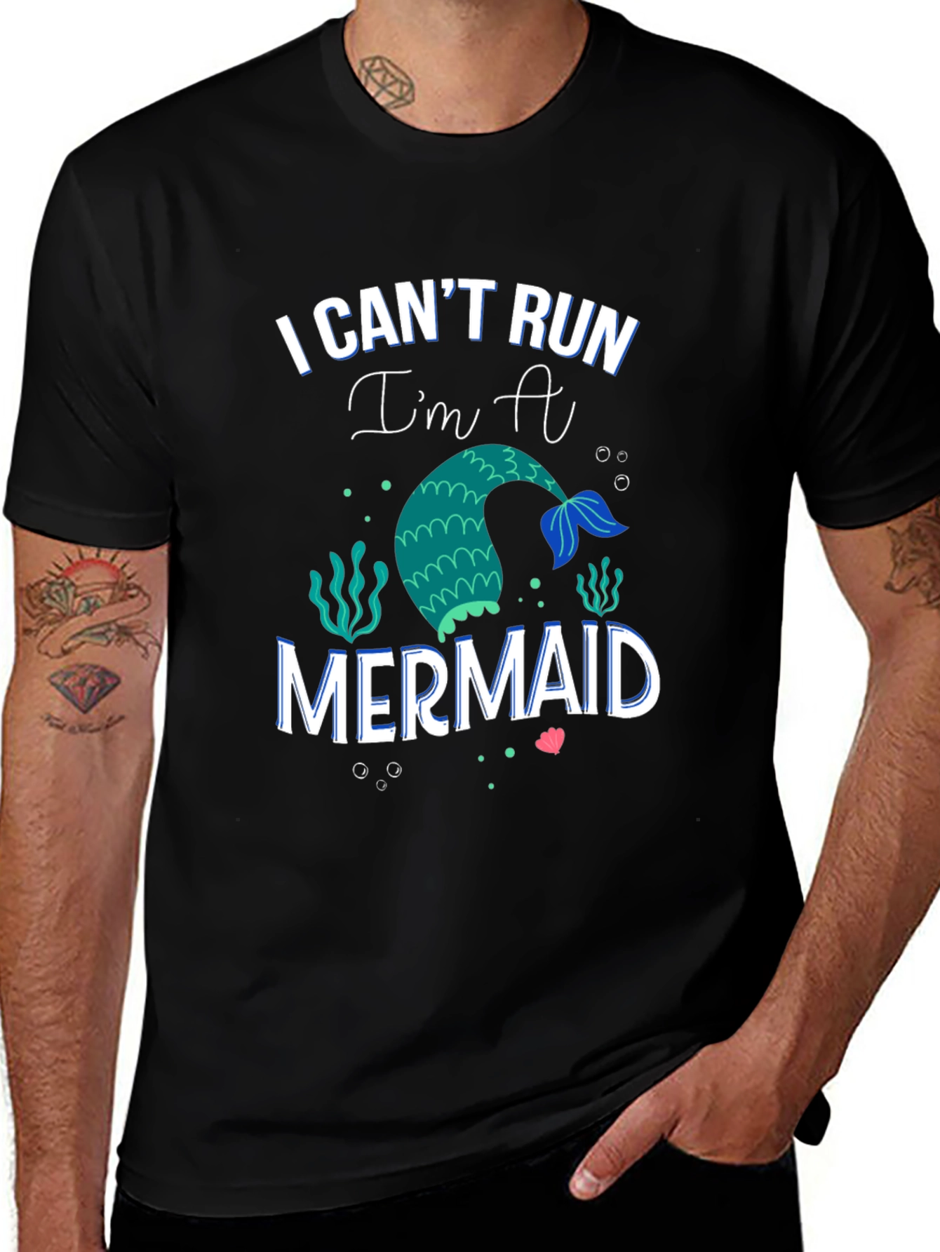 Variant 21 of I Can't Run, I'm A Mermaid Graphic Tee