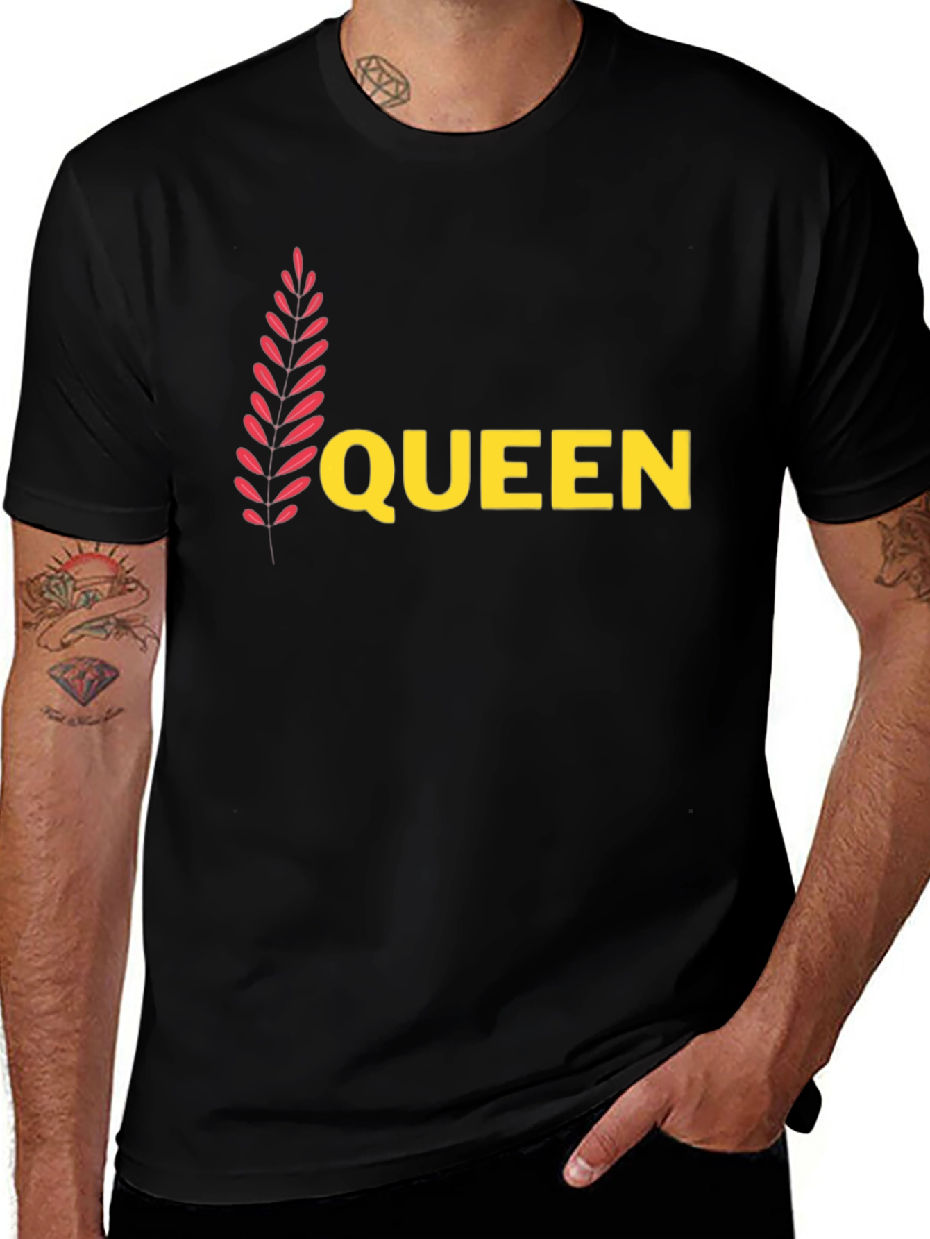 Variant 17 of Queen Graphic Tee - Black Cotton T-Shirt