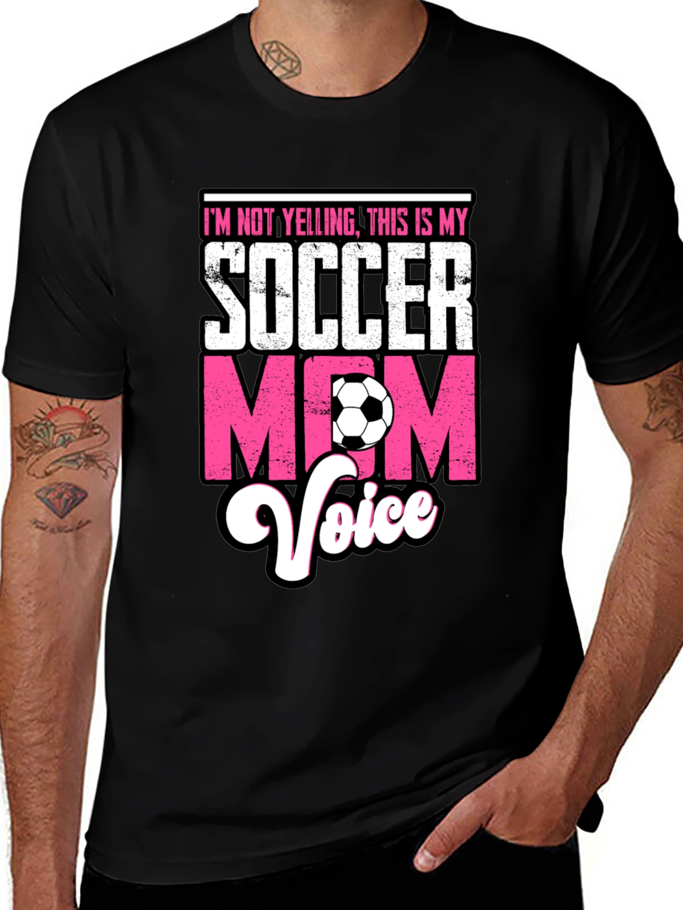 Variant 20 of Soccer Mom Voice T-Shirt - Novelty Graphic Tee
