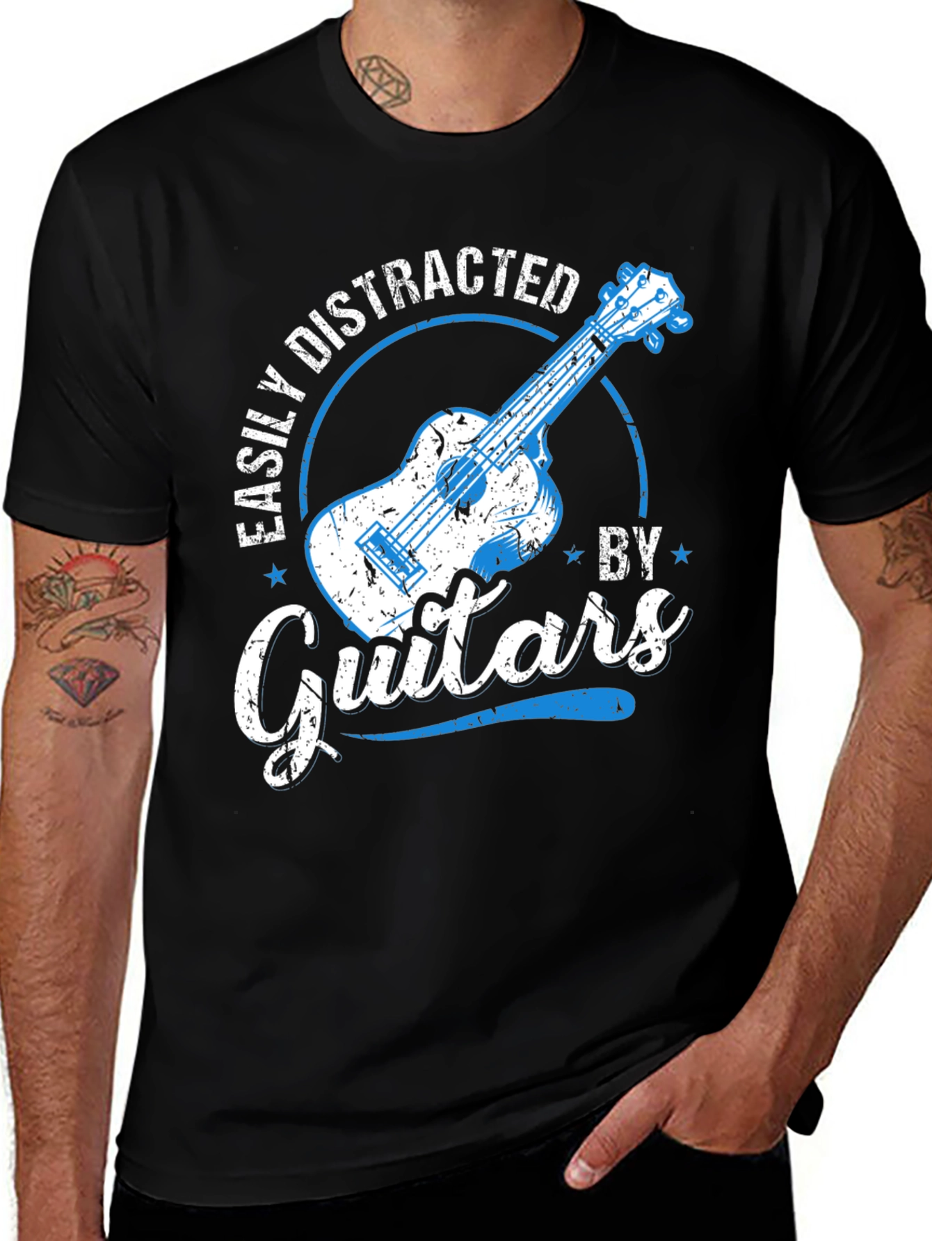 Variant 24 of Easily Distracted by Guitars T-Shirt