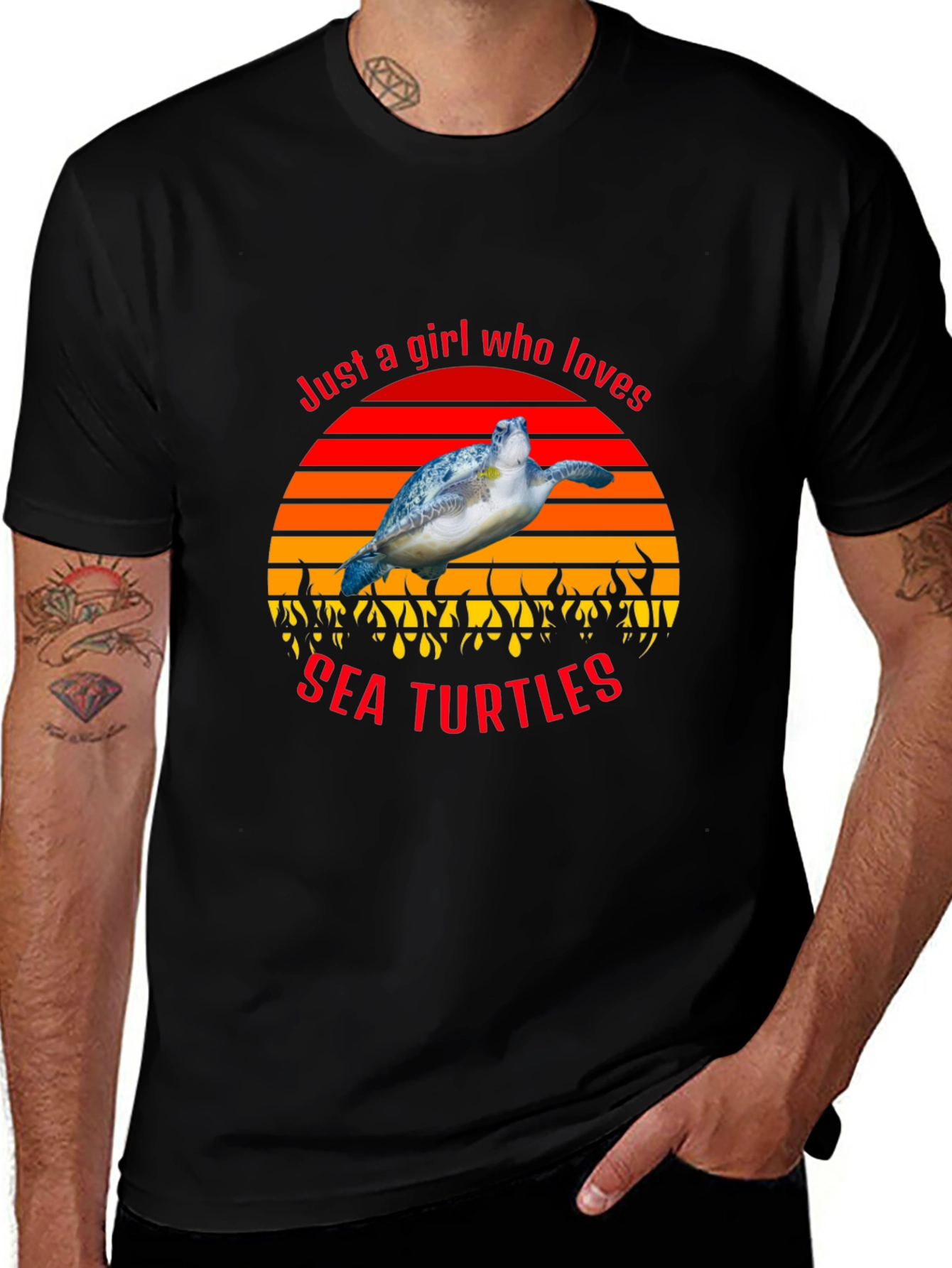 Variant 21 of Just a Girl Who Loves Sea Turtles T-Shirt