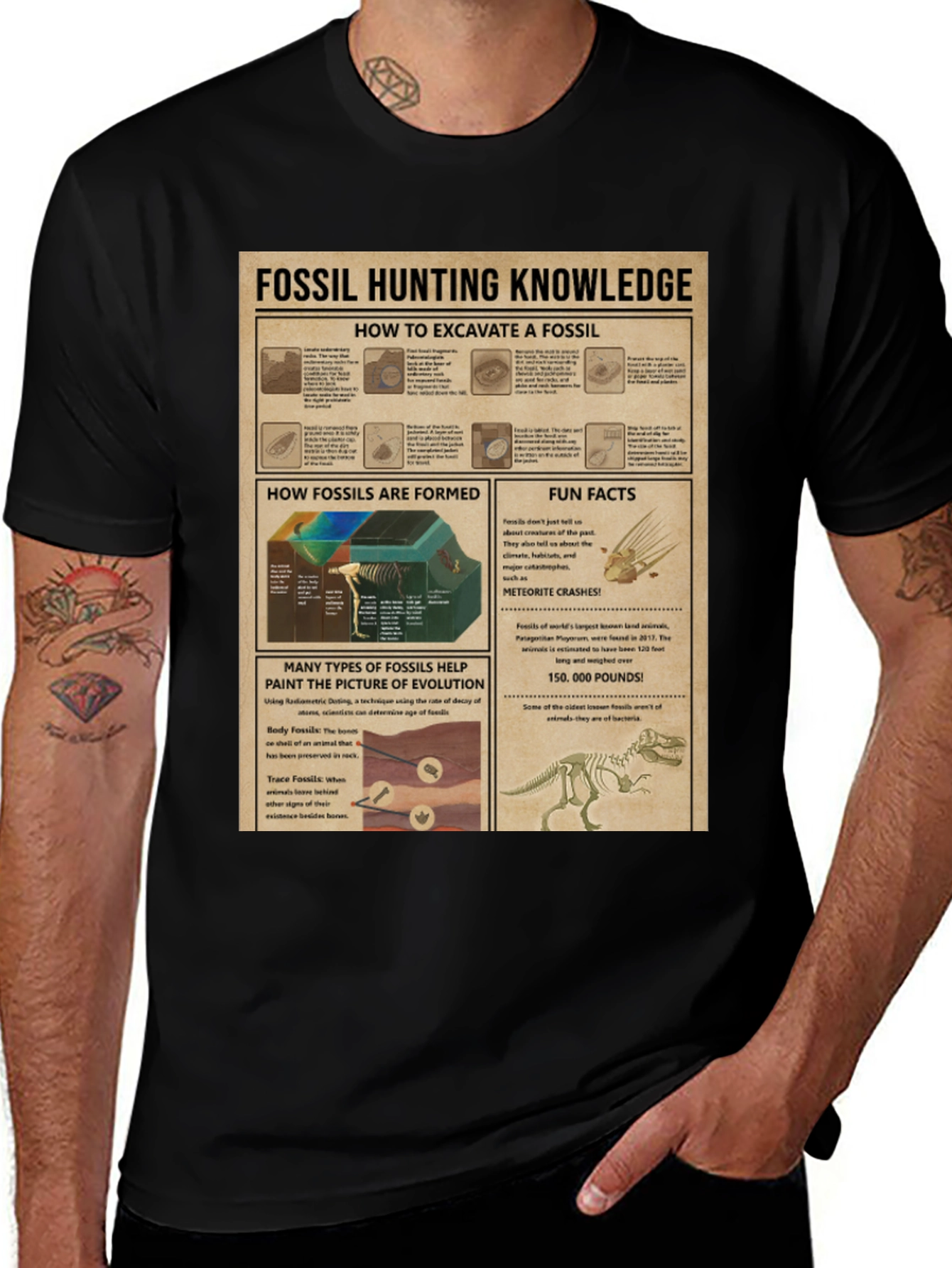 Fossil Hunting Knowledge T-Shirt