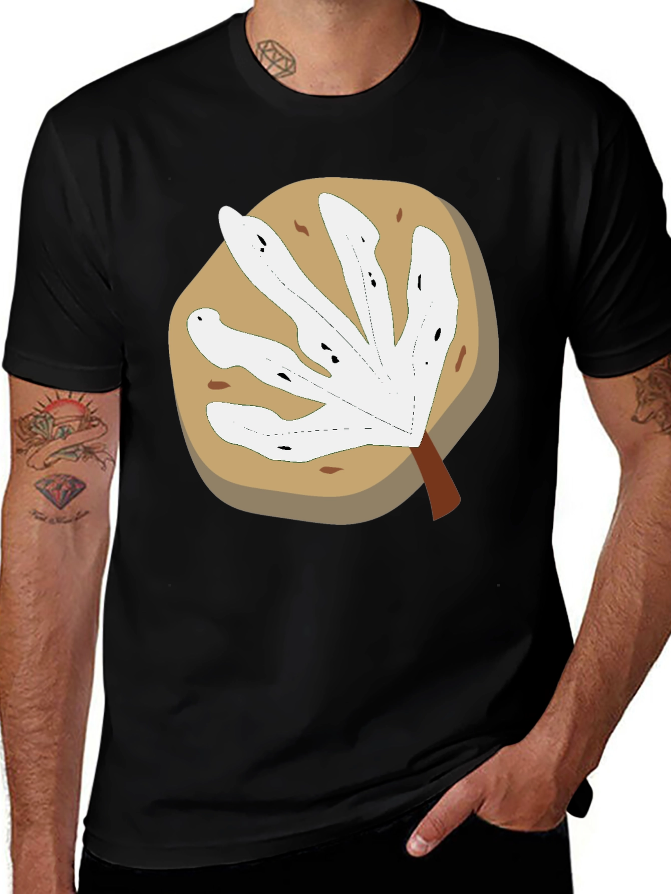 Abstract Leaf Graphic T-Shirt