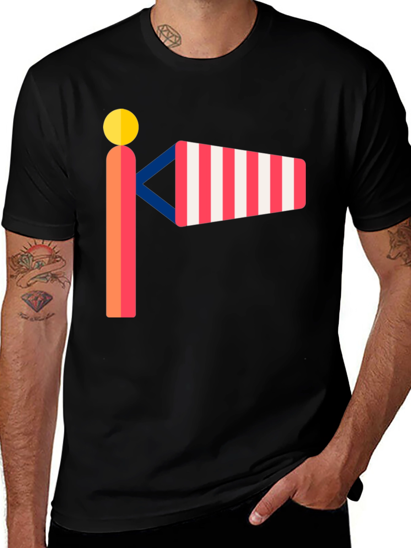 Variant 6 of Windsock Graphic Tee - Stylish Weather Indicator Shirt