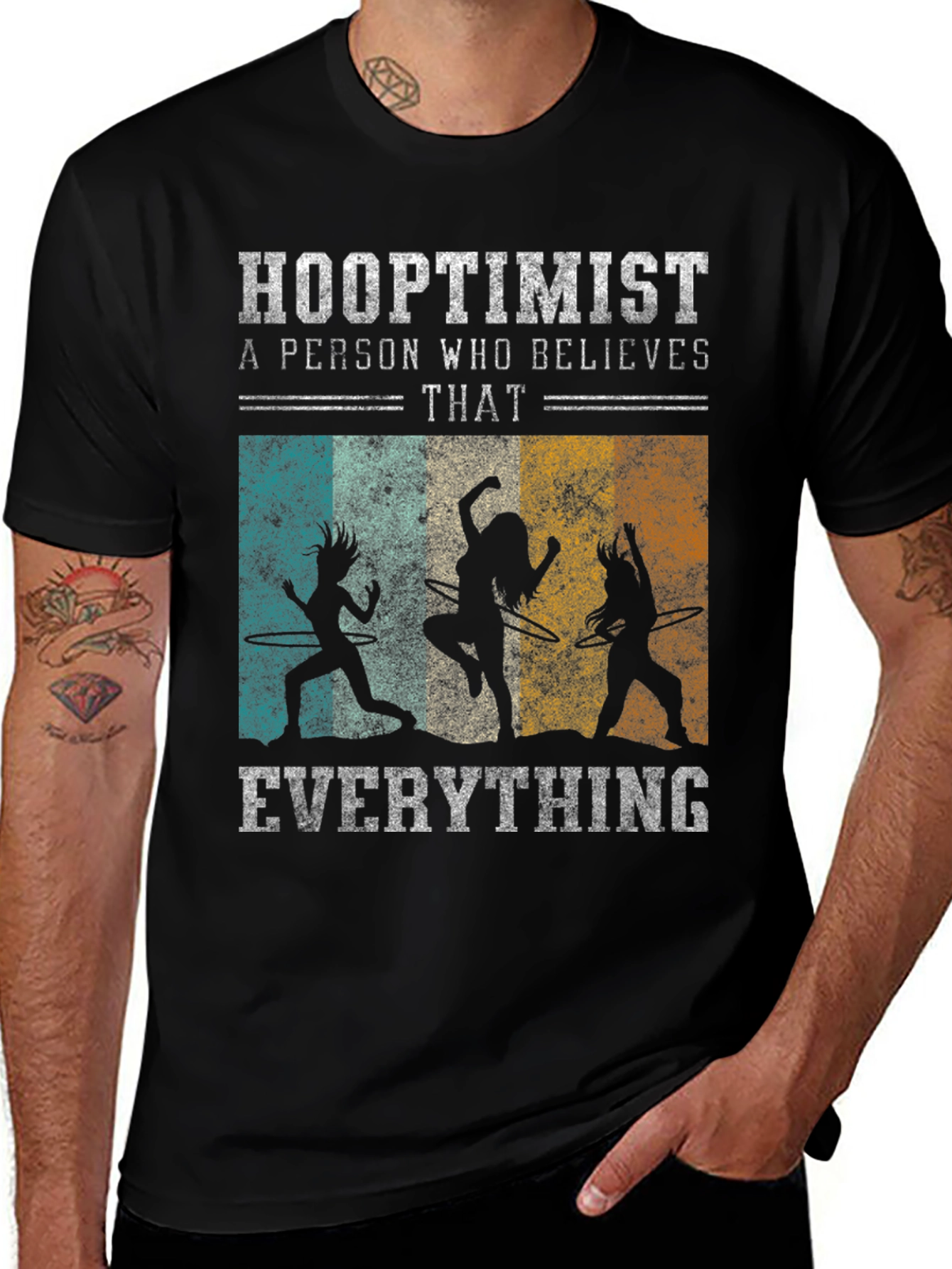 Variant 14 of Hooptimist Graphic T-Shirt - Hula Hoop Lover
