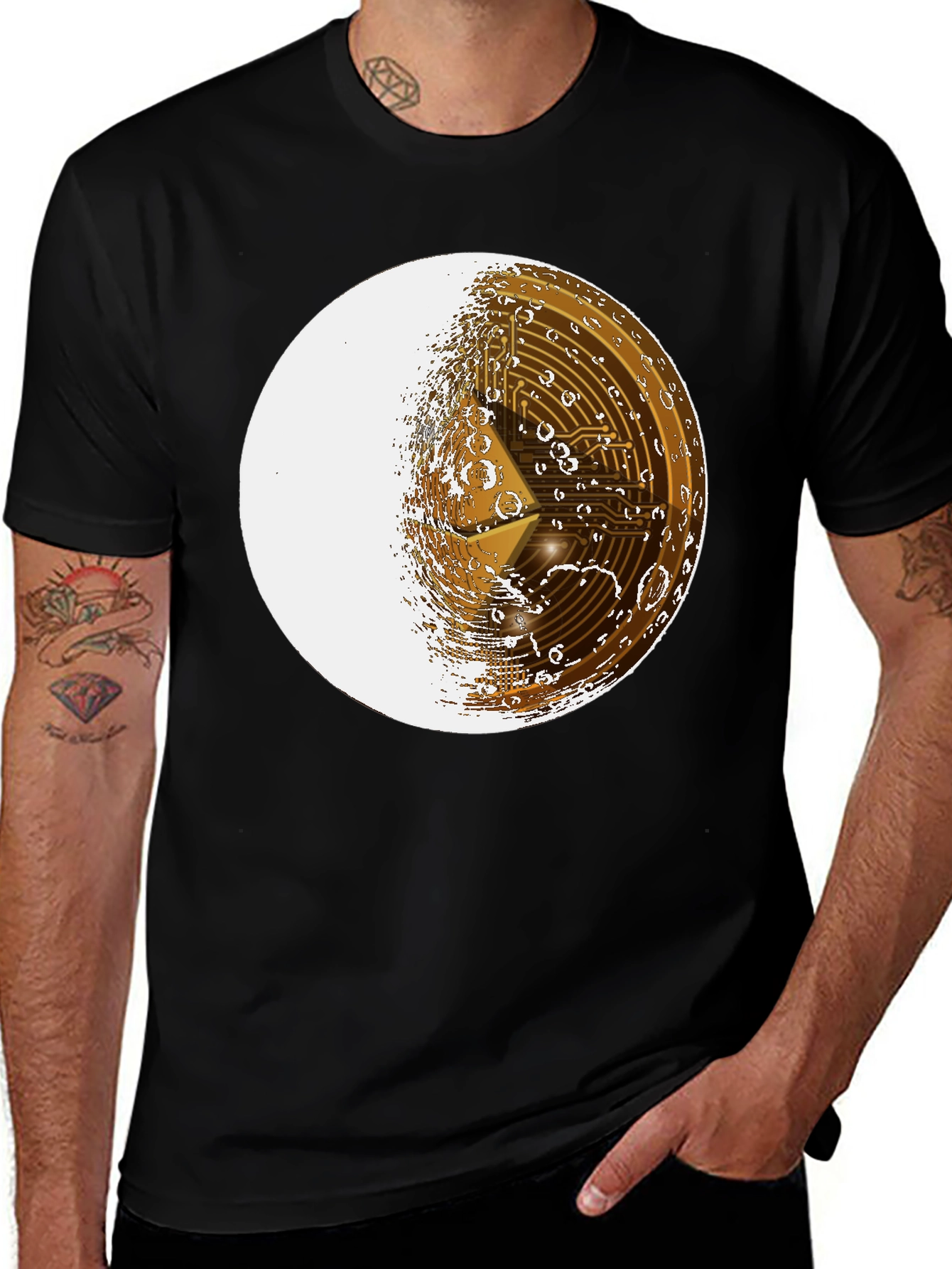 Variant 23 of Ethereum Moon Graphic T-Shirt - Crypto Fan Apparel