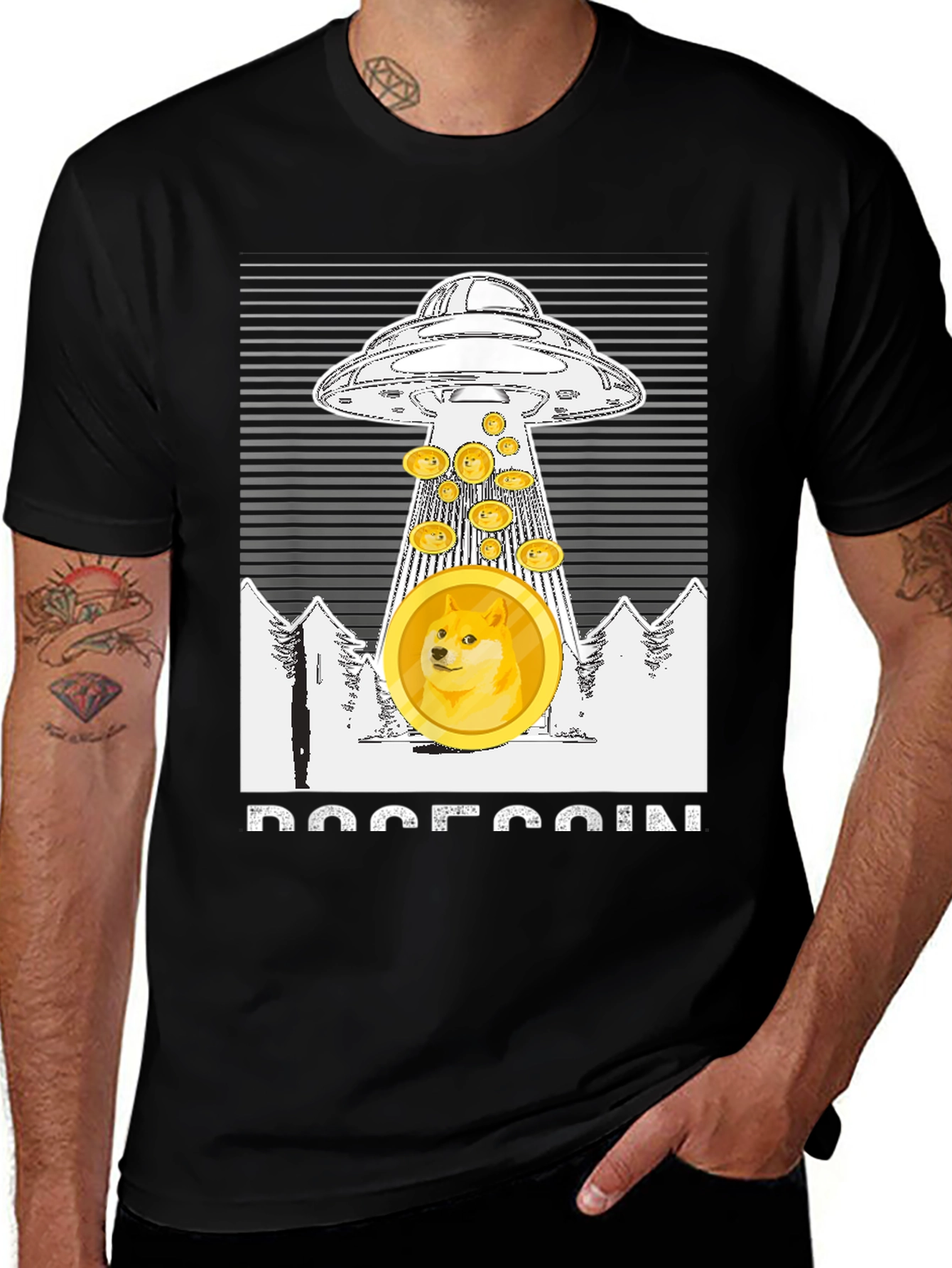 Dogecoin UFO T-Shirt - Crypto Meme Apparel