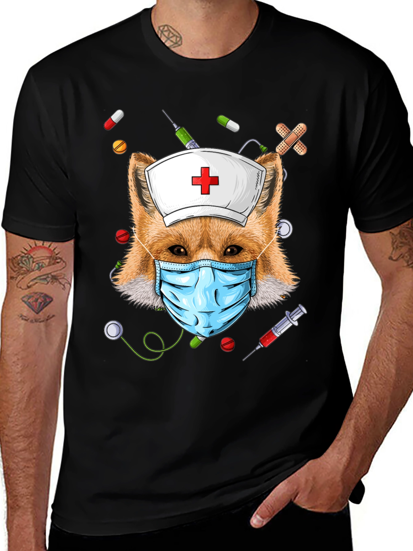 Variant 21 of Nurse Fox Graphic T-Shirt