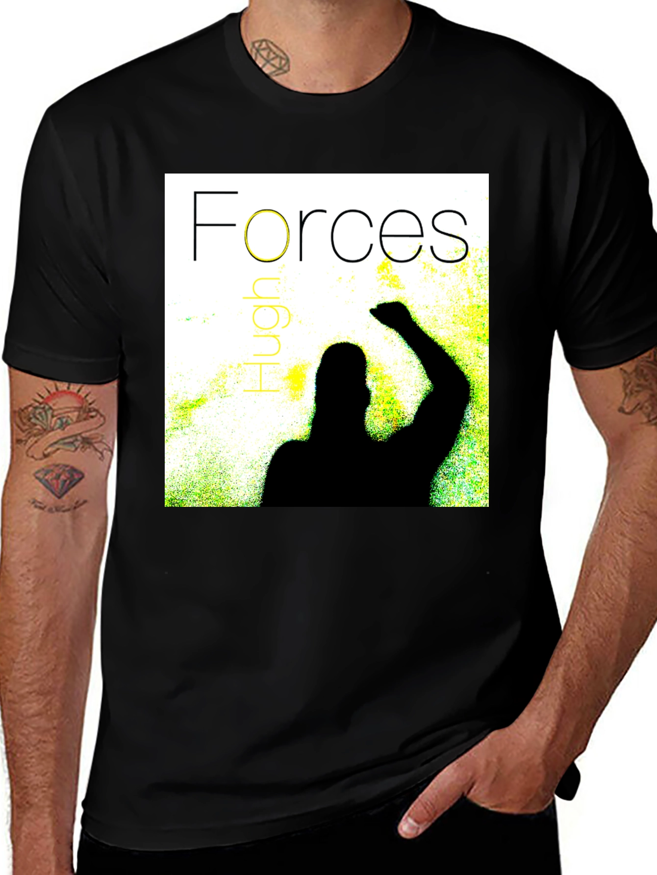 Variant 12 of Forces Hugh Graphic Tee Black