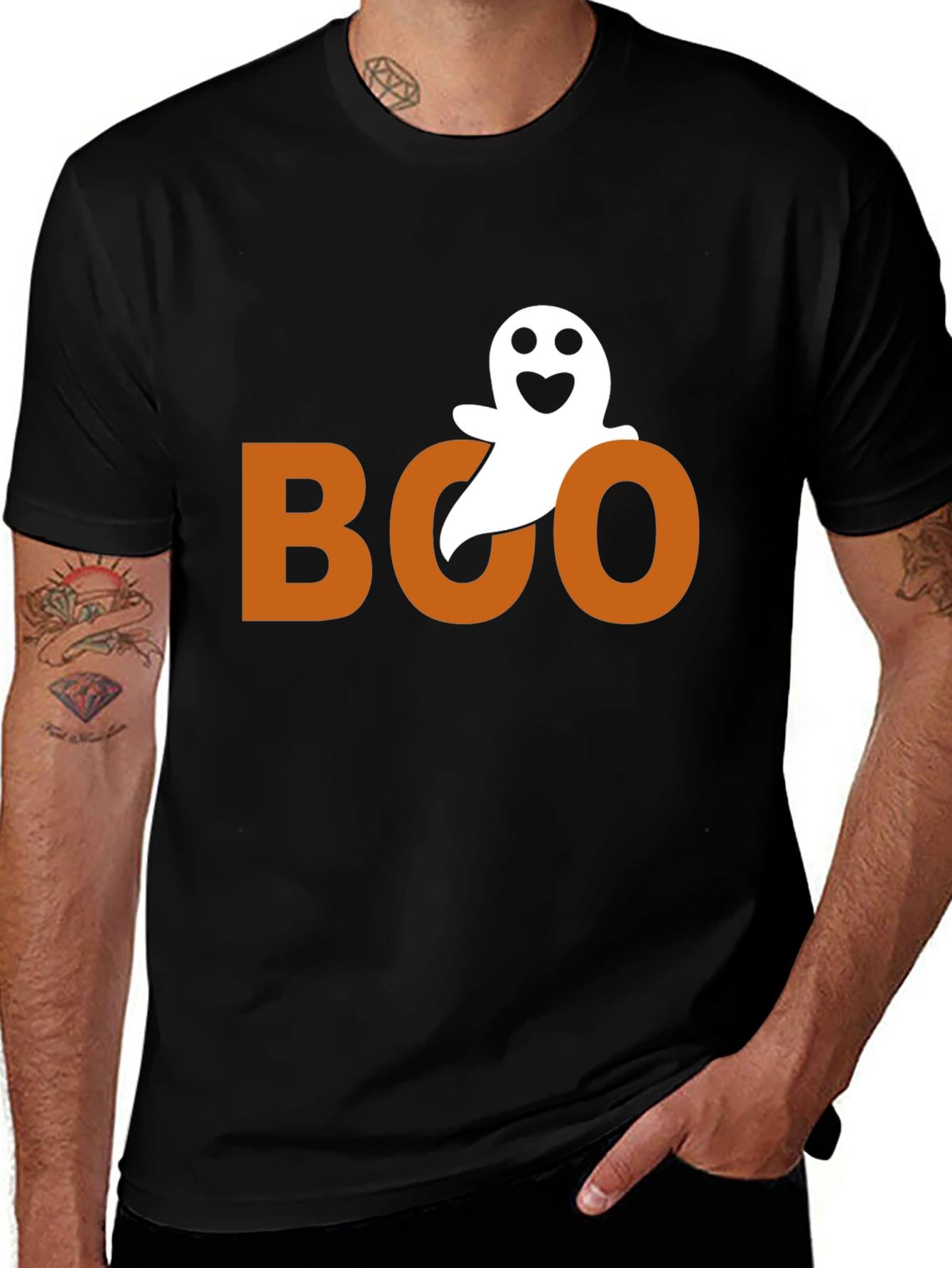 Halloween Boo Ghost Graphic Tee