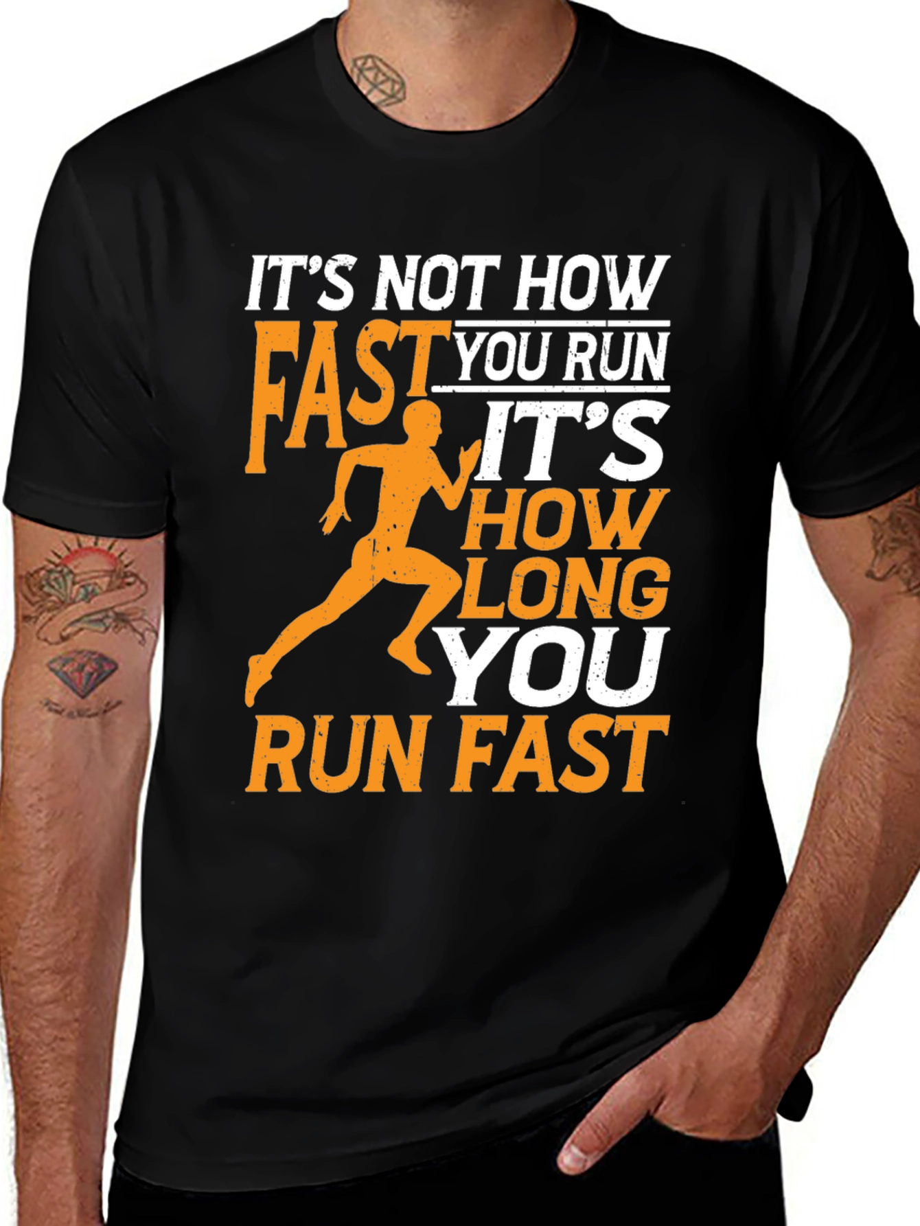 Runner's Mantra Graphic Tee - Run Fast, Run Long