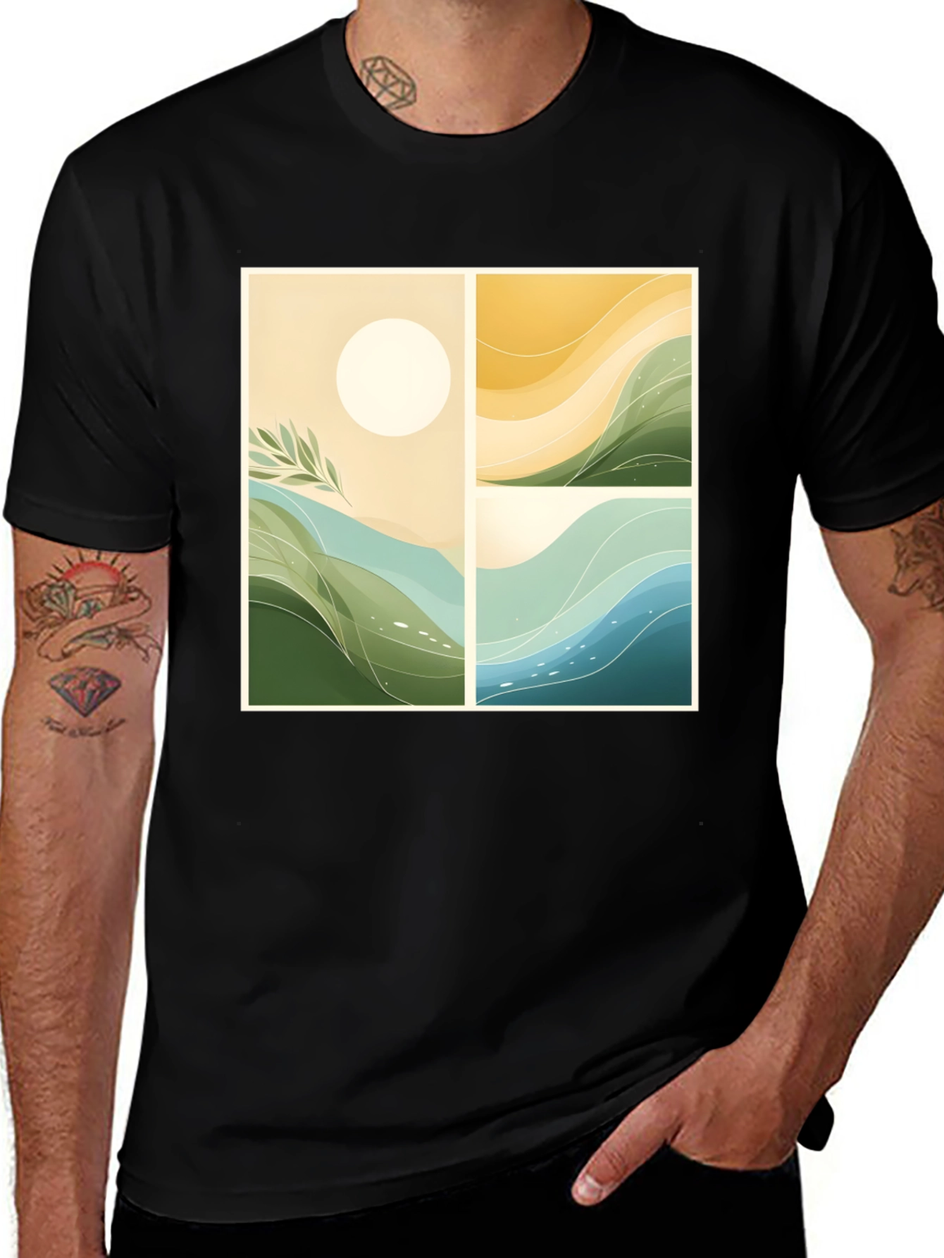 Abstract Nature Collage Tee