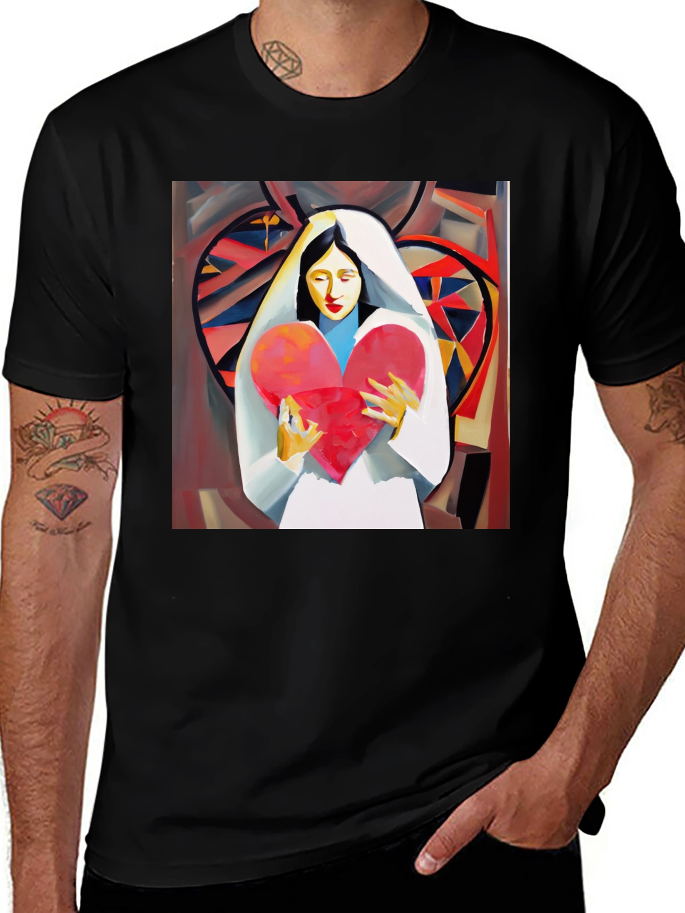 Variant 20 of Heart Holder Graphic Tee - Stylish Unisex T-Shirt