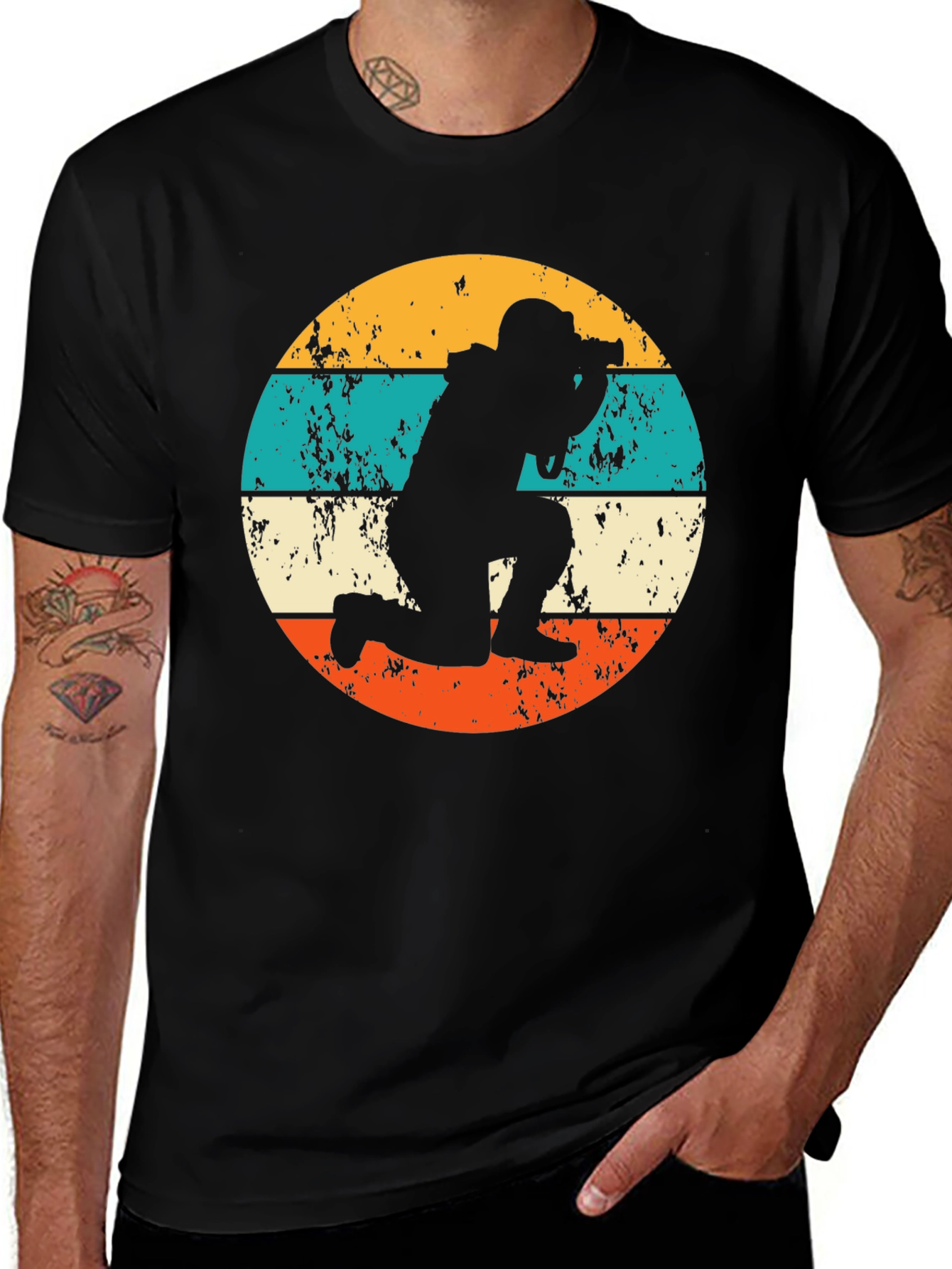 Variant 6 of Photographer Silhouette Retro Style Graphic Tee