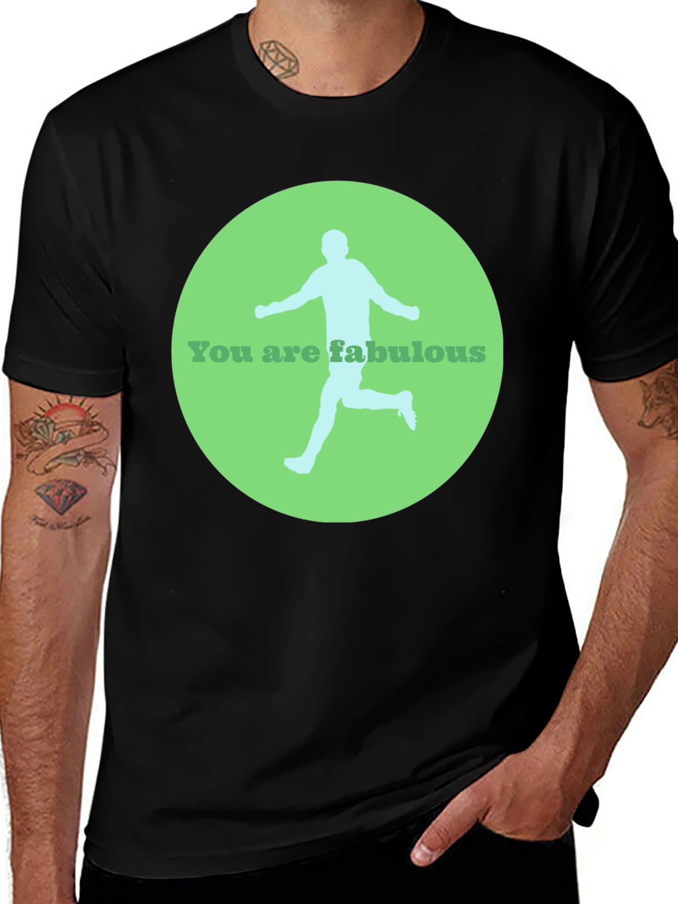 Variant 23 of Fabulous Runner Graphic Tee - Black Casual Shirt