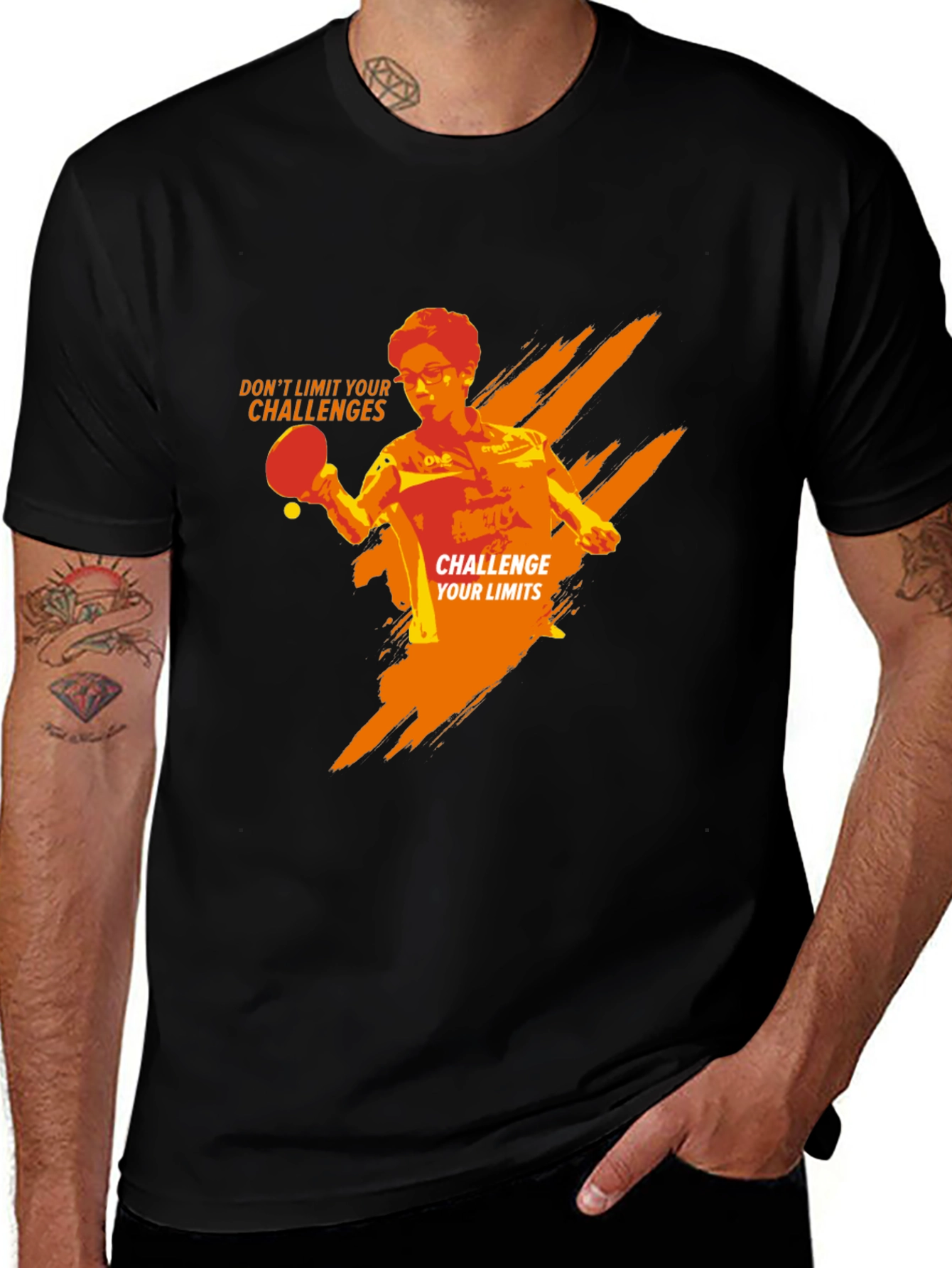 Variant 27 of Challenge Your Limits Table Tennis Graphic Tee